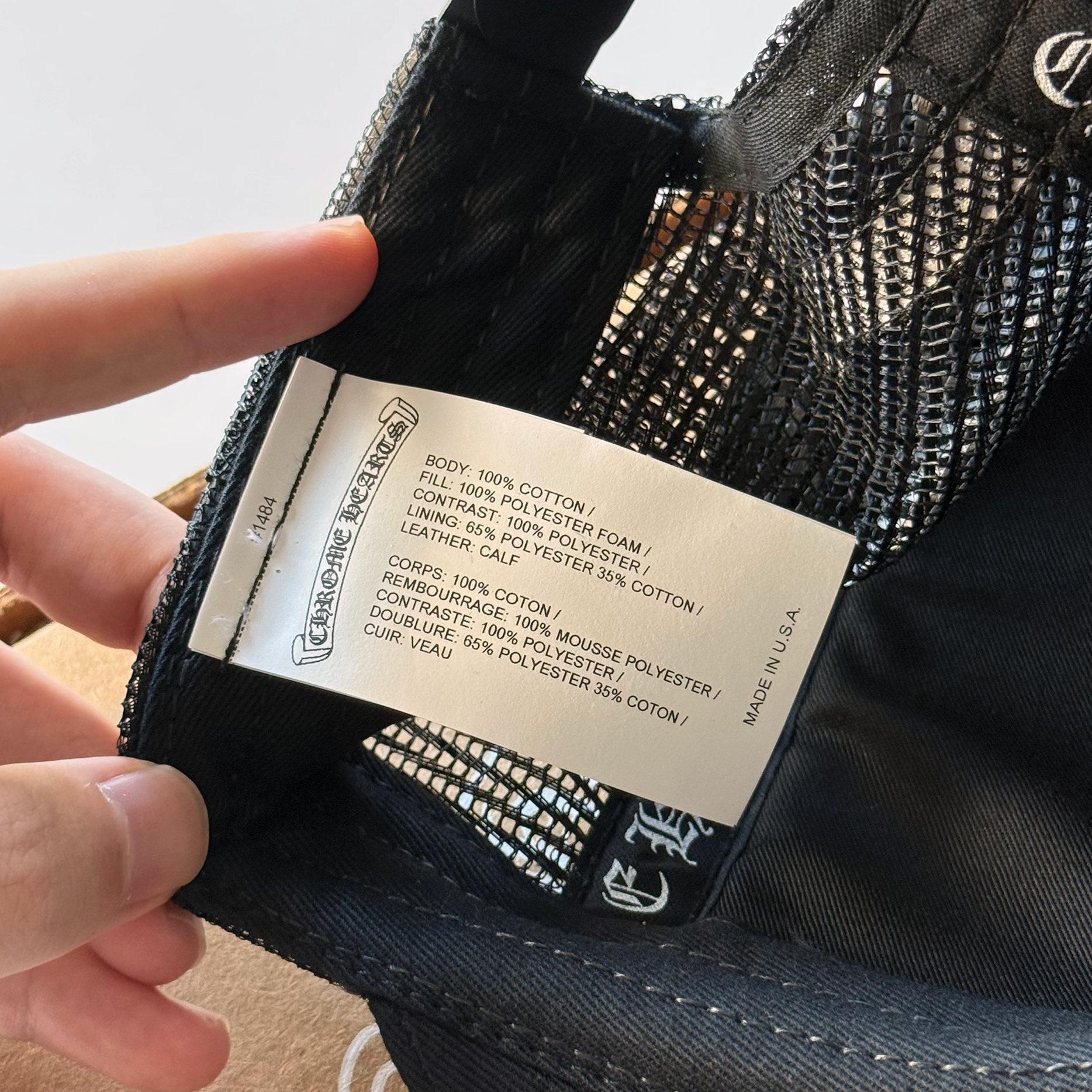 Chrome Hearts 2025 Calf Hair Triple Cemetery Cross Trucker Hat