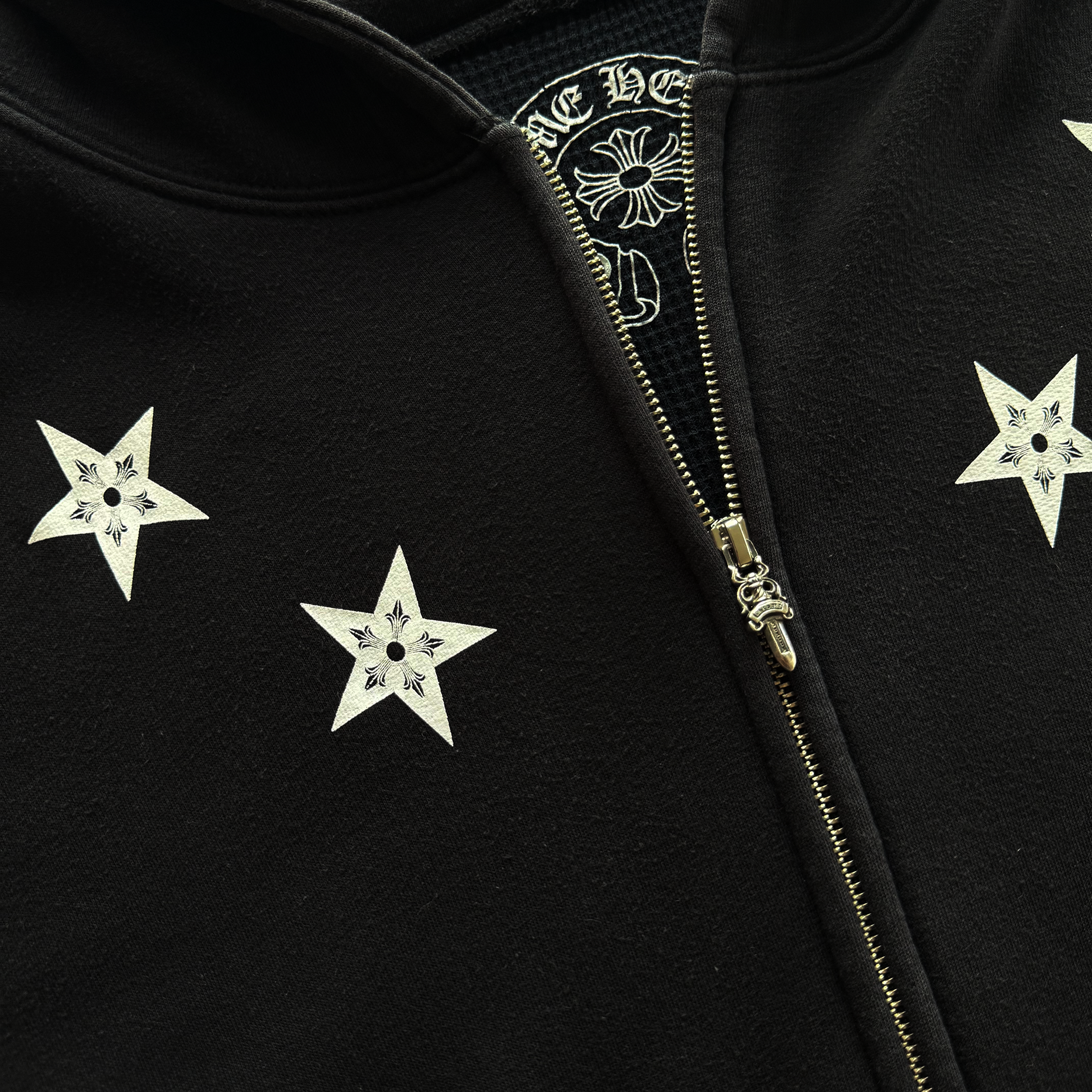 Chrome Hearts Thermal Zip Up Star Hoodie Sweatshirt