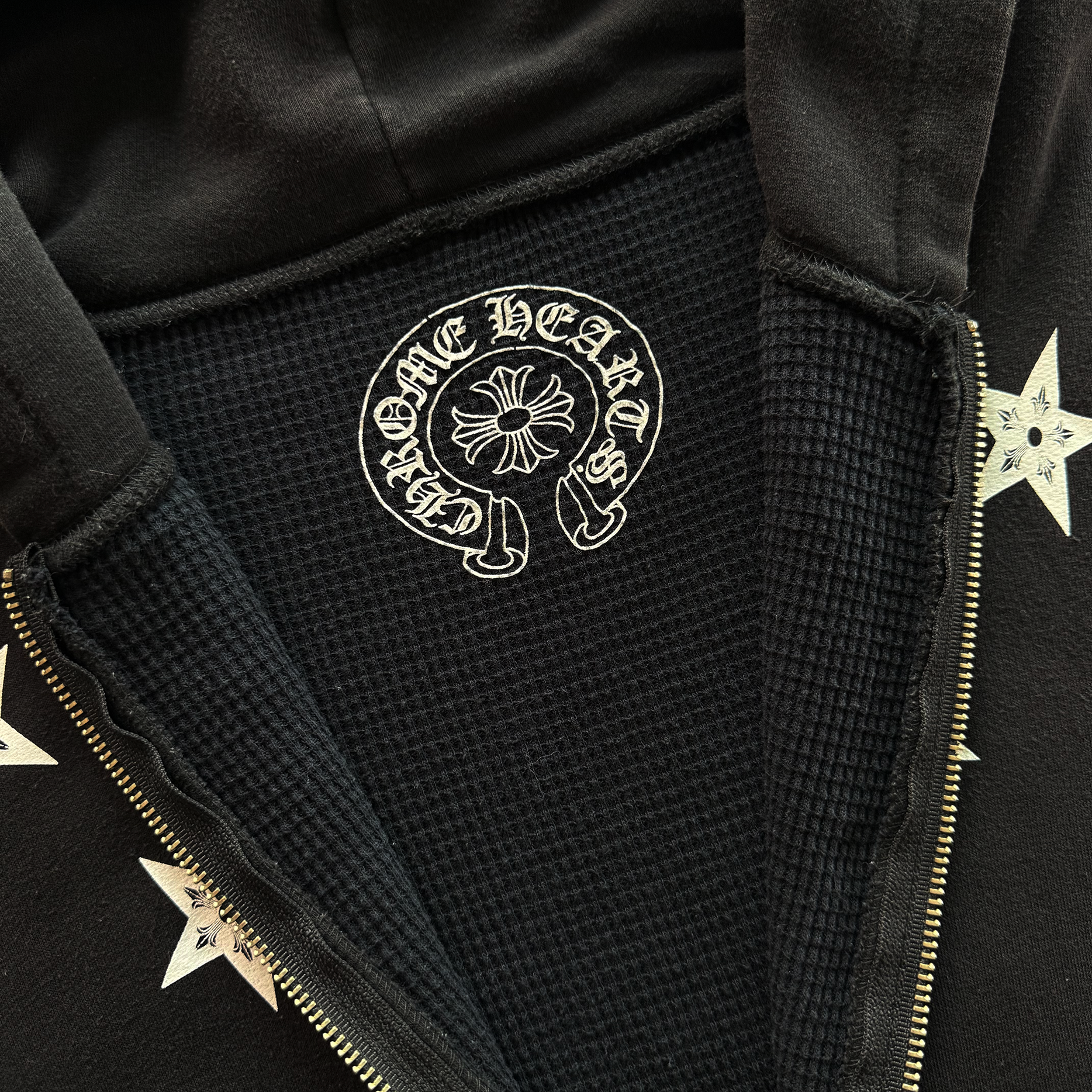 Chrome Hearts Thermal Zip Up Star Hoodie Sweatshirt