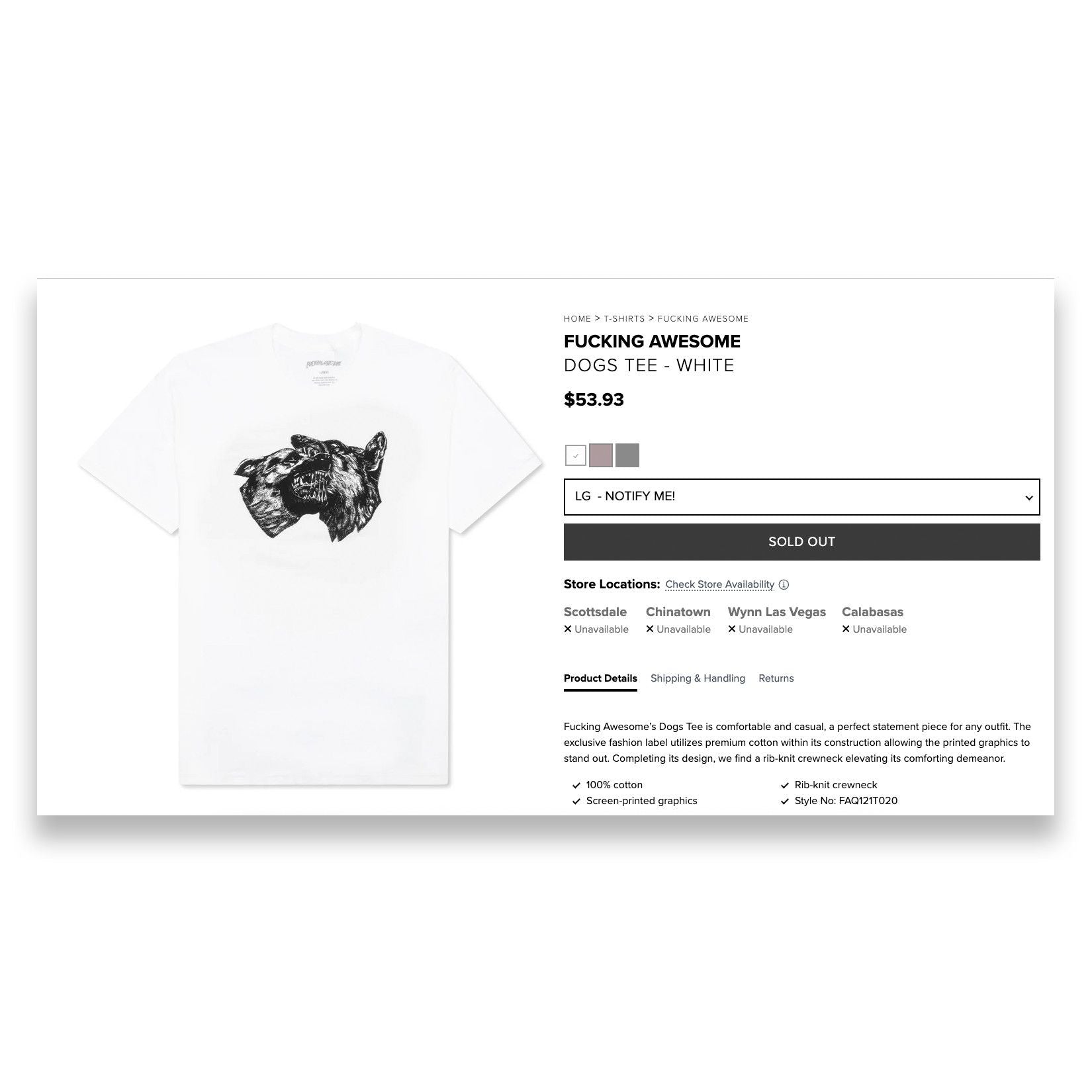 Fucking Awesome Dogs Tee