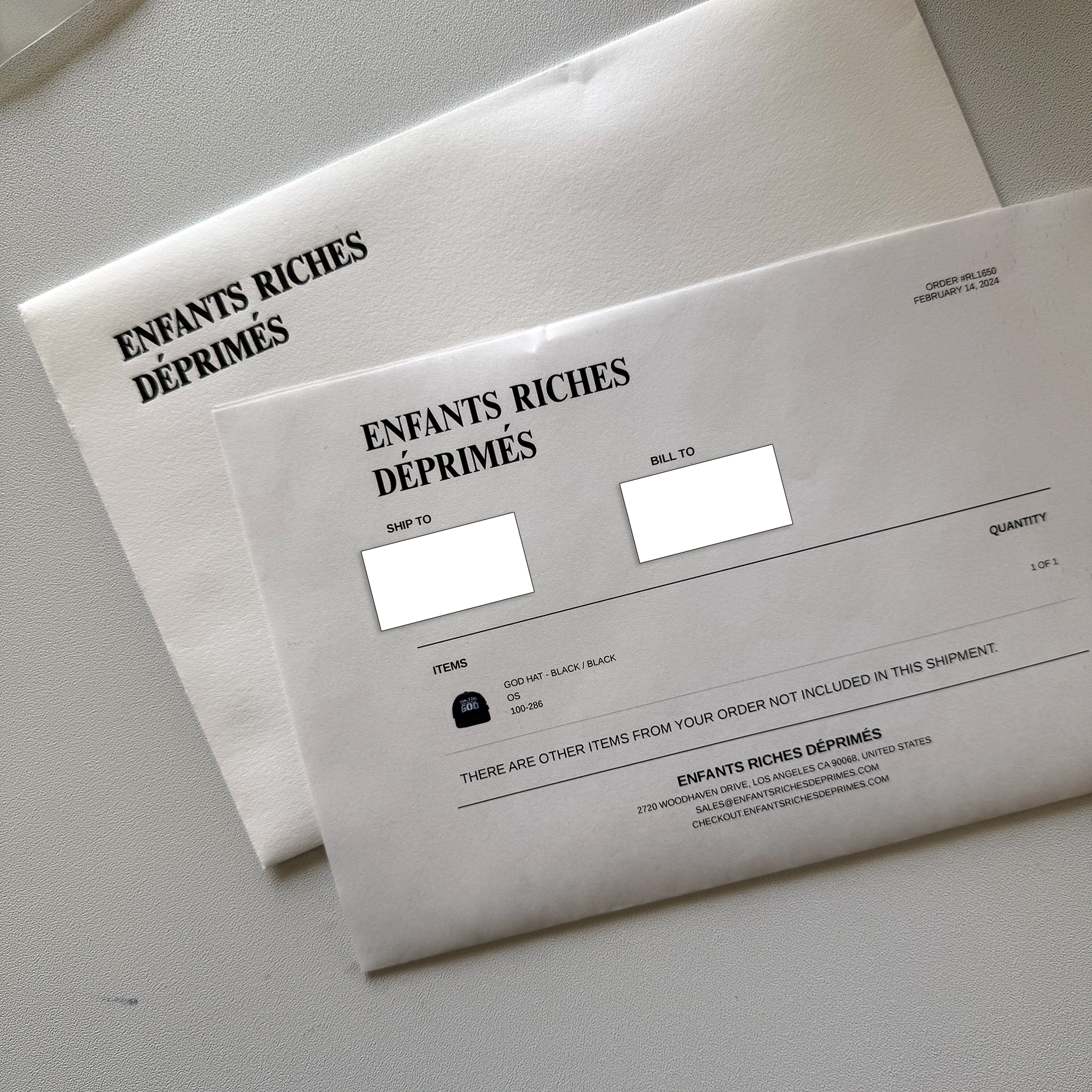 Enfants Riches Deprimes AW23 "Yes I Do Believe In God" Columbine Hat