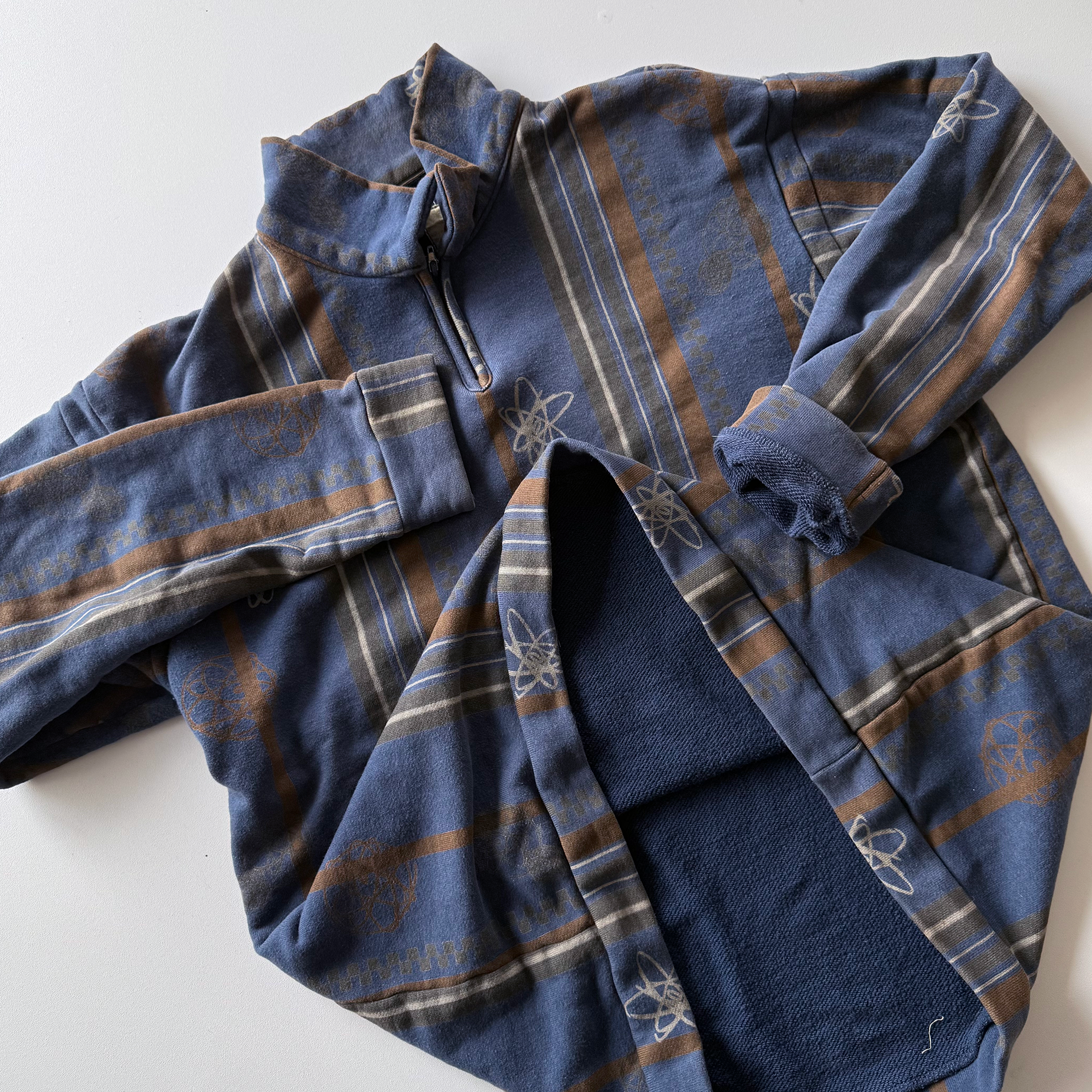 Undercover AW01 D.A.V.F. Futura Atomic Quarter Zip Sweater