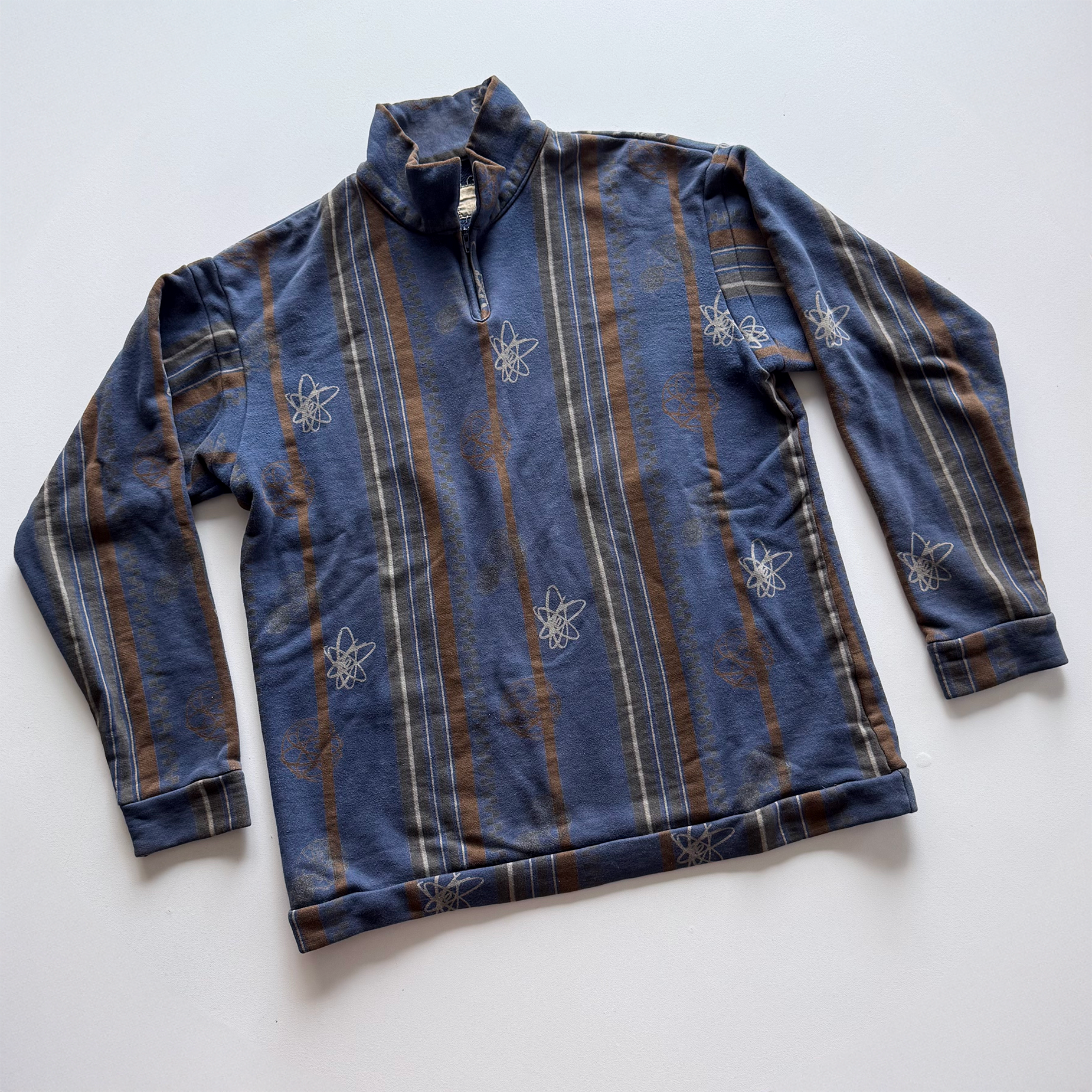 Undercover AW01 D.A.V.F. Futura Atomic Quarter Zip Sweater