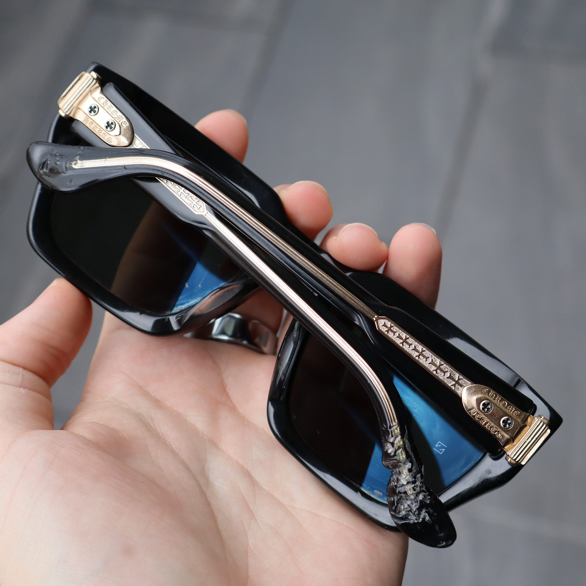 Chrome Hearts Jelly & Jam Gold Sunglasses