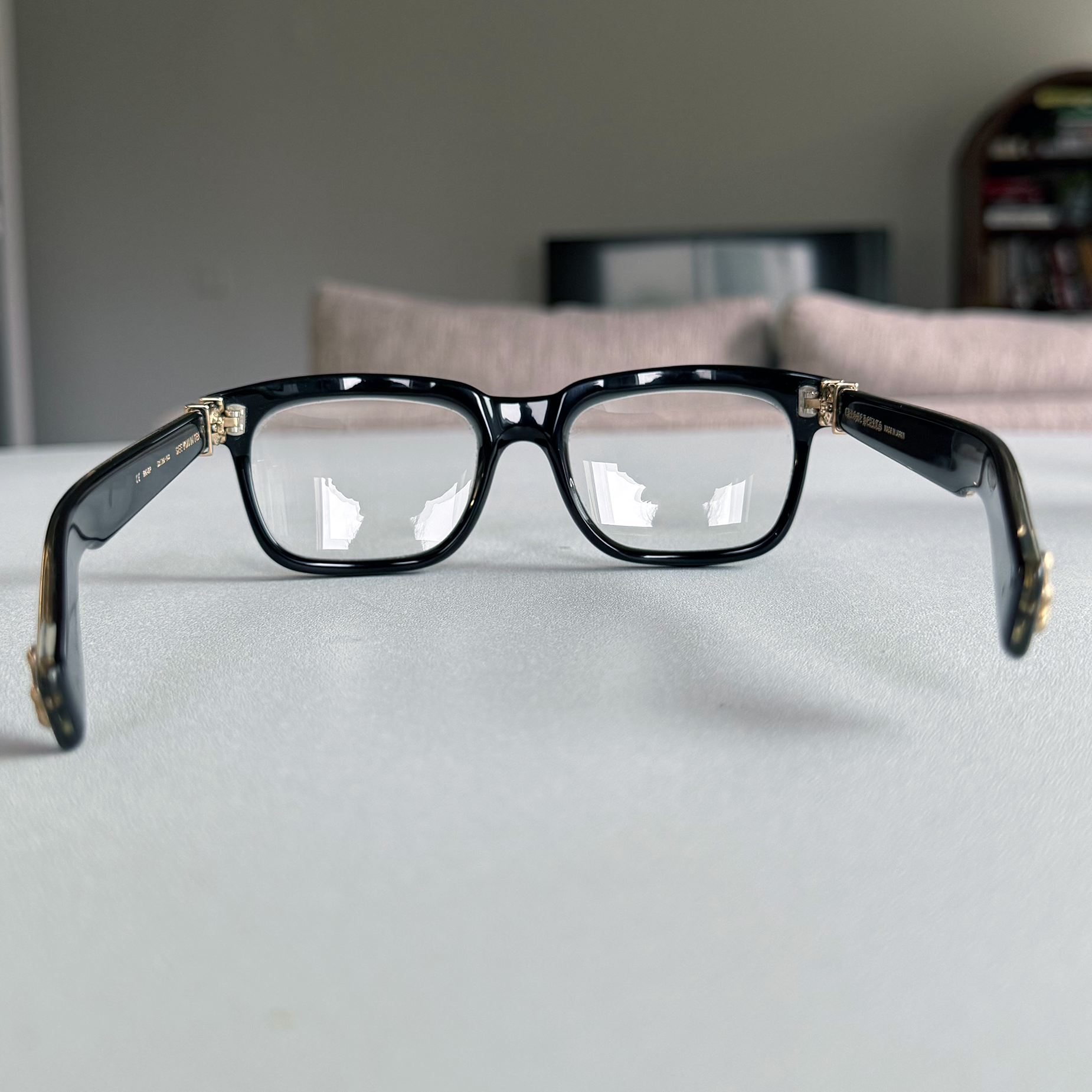 Chrome Hearts "See You In Tea" Glasses Black/Gold