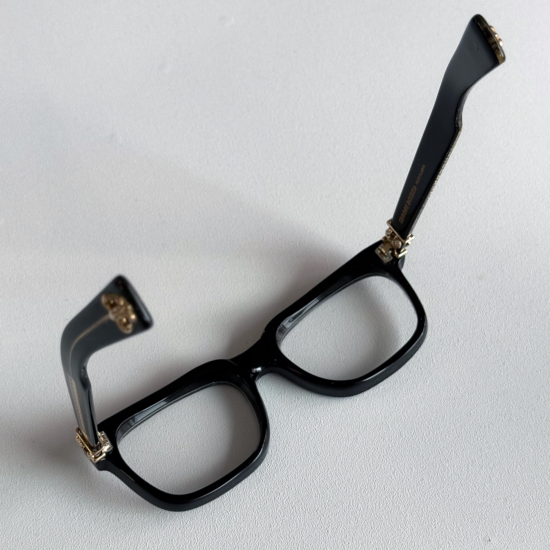 Chrome Hearts "See You In Tea" Glasses Black/Gold