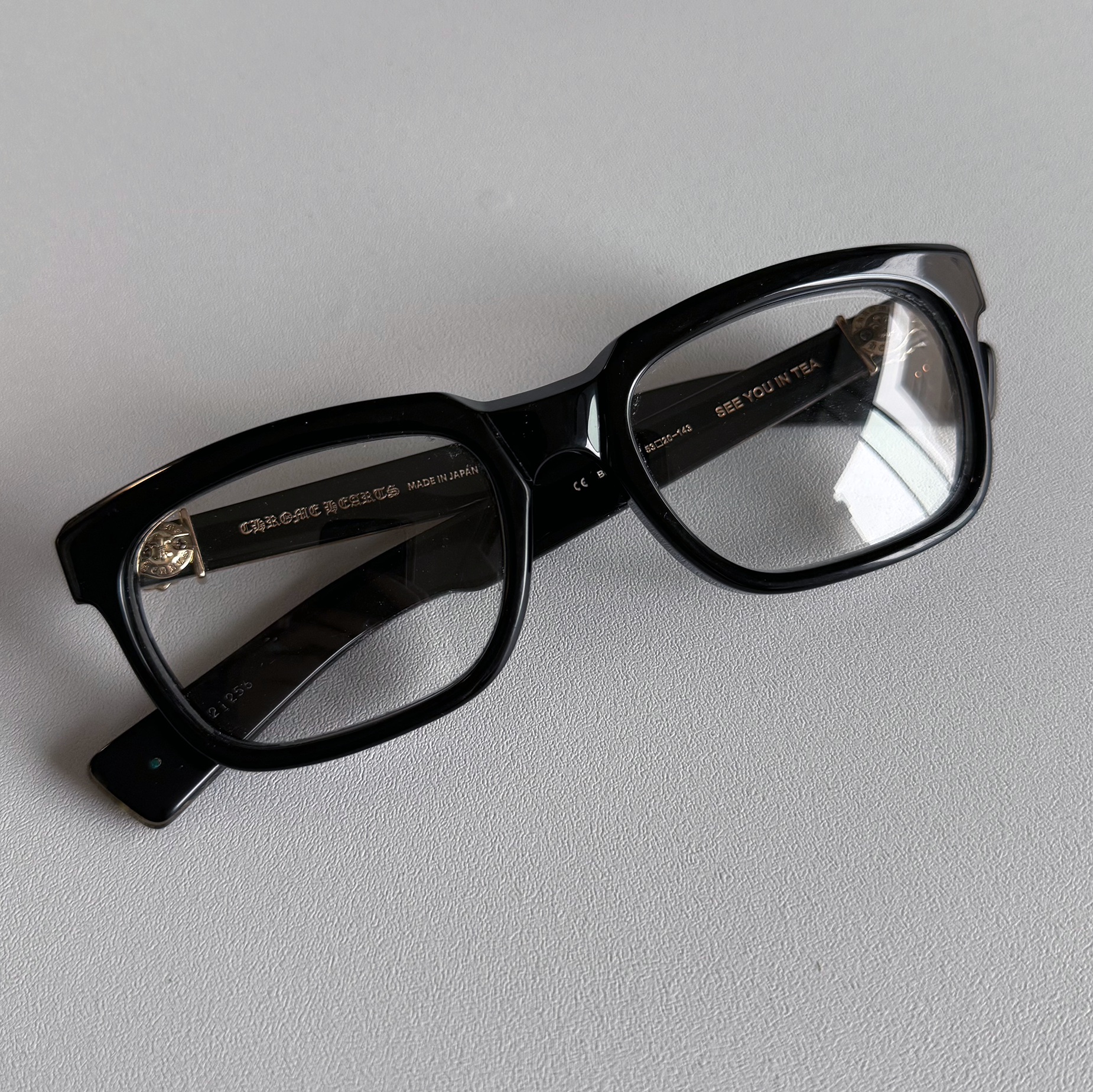 Chrome Hearts "See You In Tea" Glasses Black/Gold