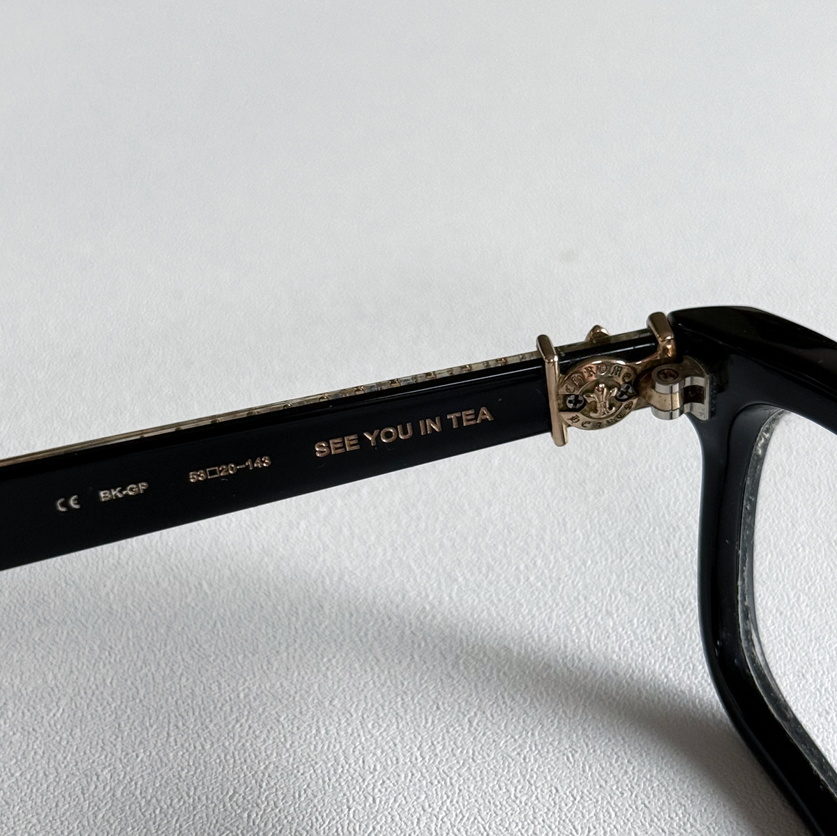 Chrome Hearts "See You In Tea" Glasses Black/Gold