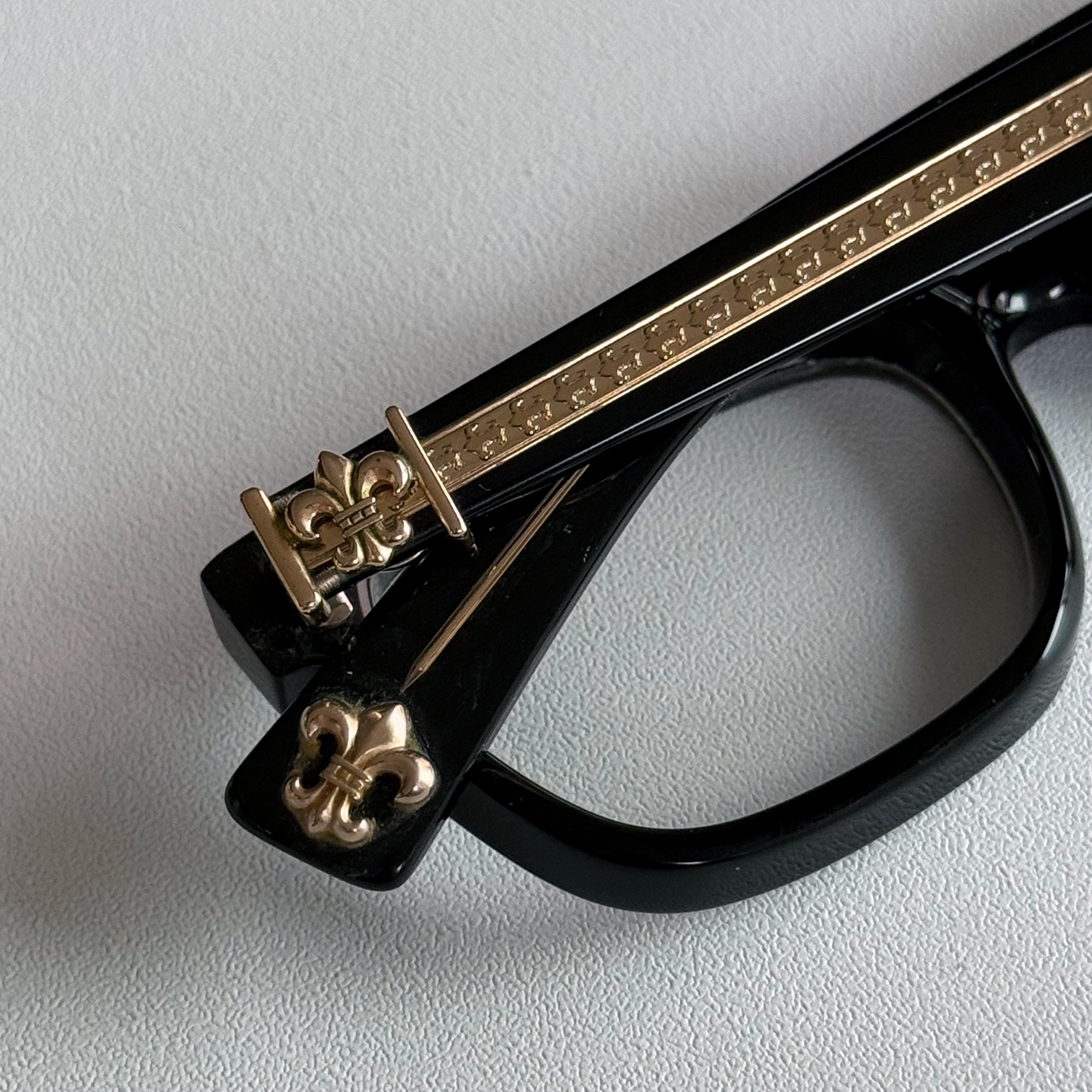 Chrome Hearts "See You In Tea" Glasses Black/Gold