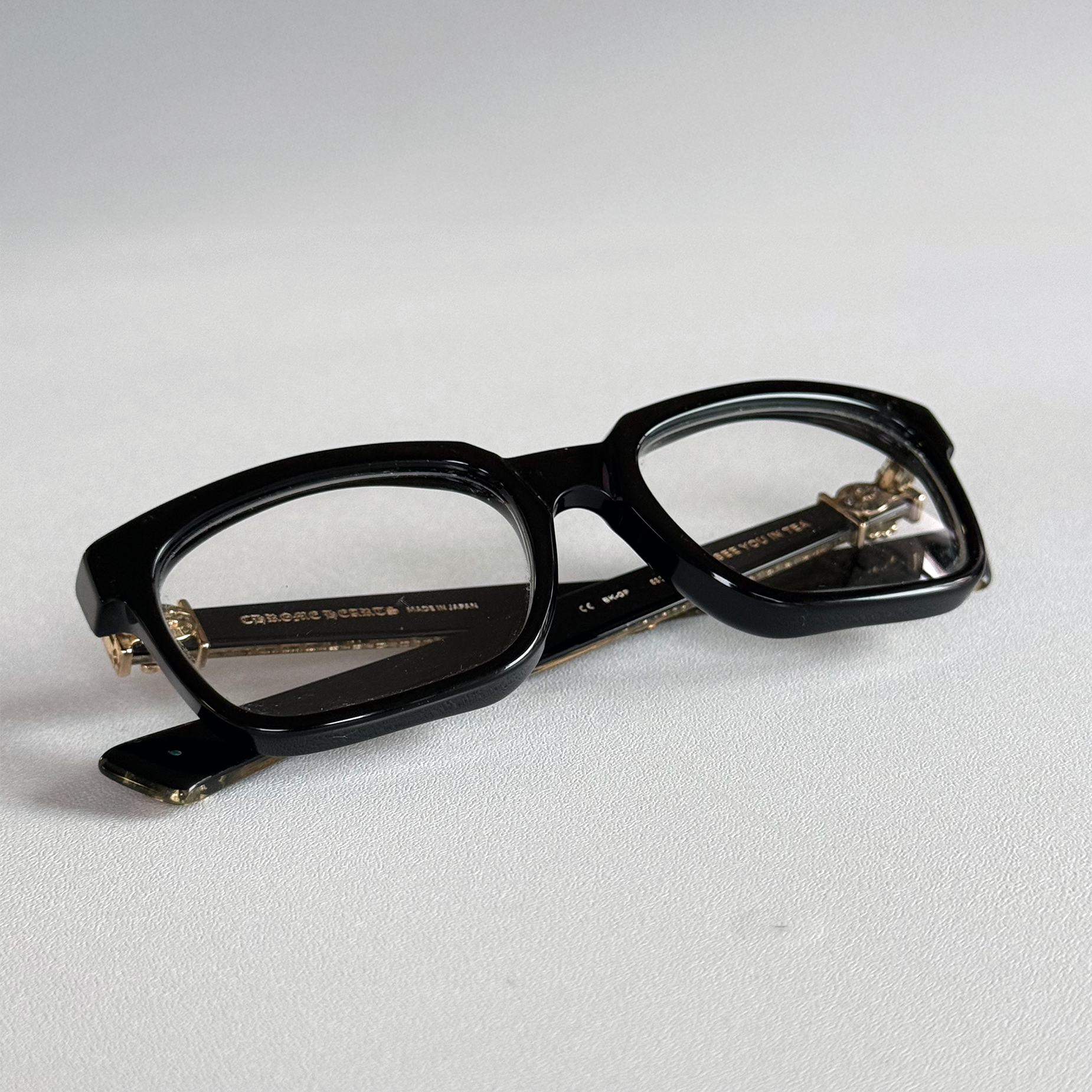 Chrome Hearts "See You In Tea" Glasses Black/Gold