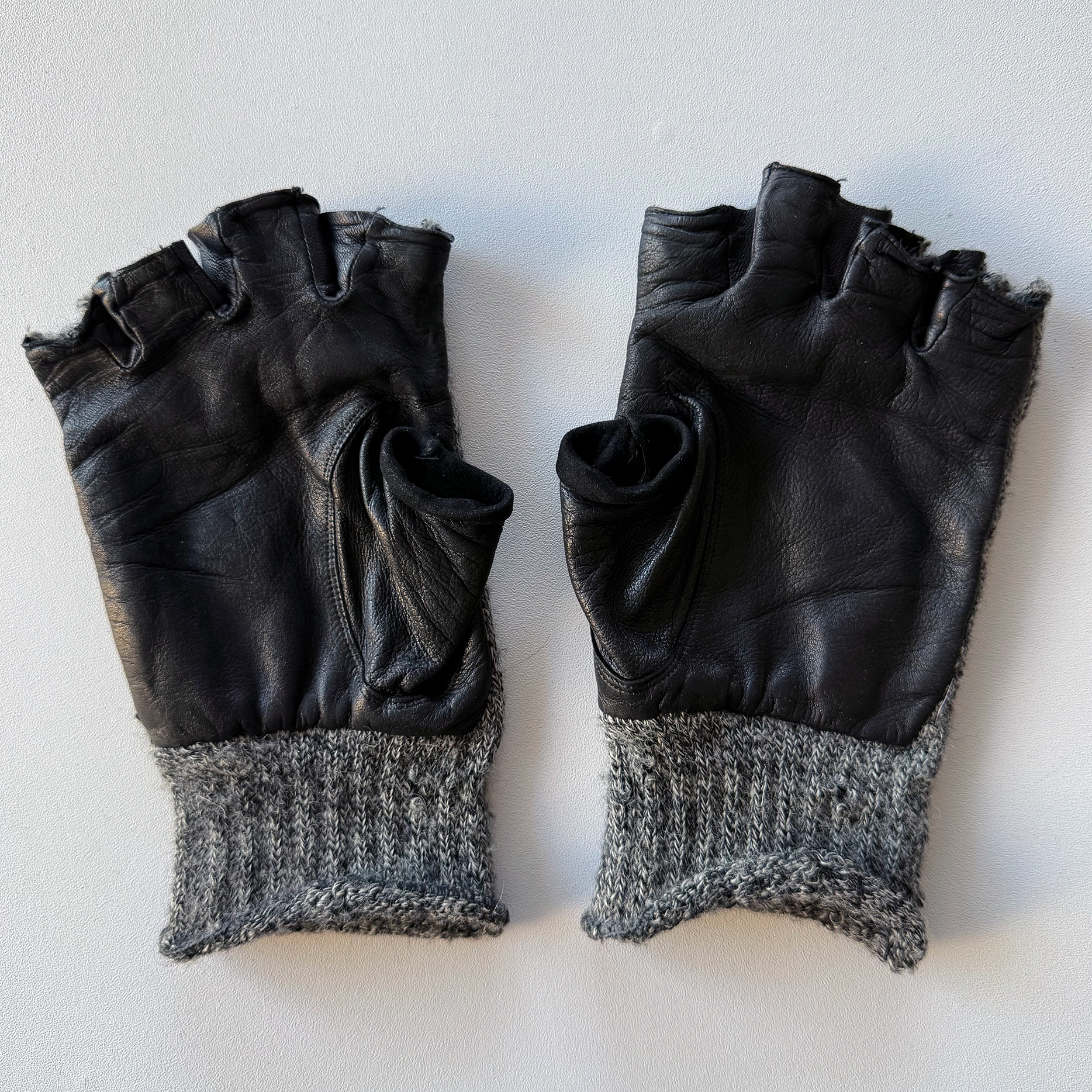 Undercover AW03 Paper Doll Hybrid "War Is Peace" Fingerless Gloves