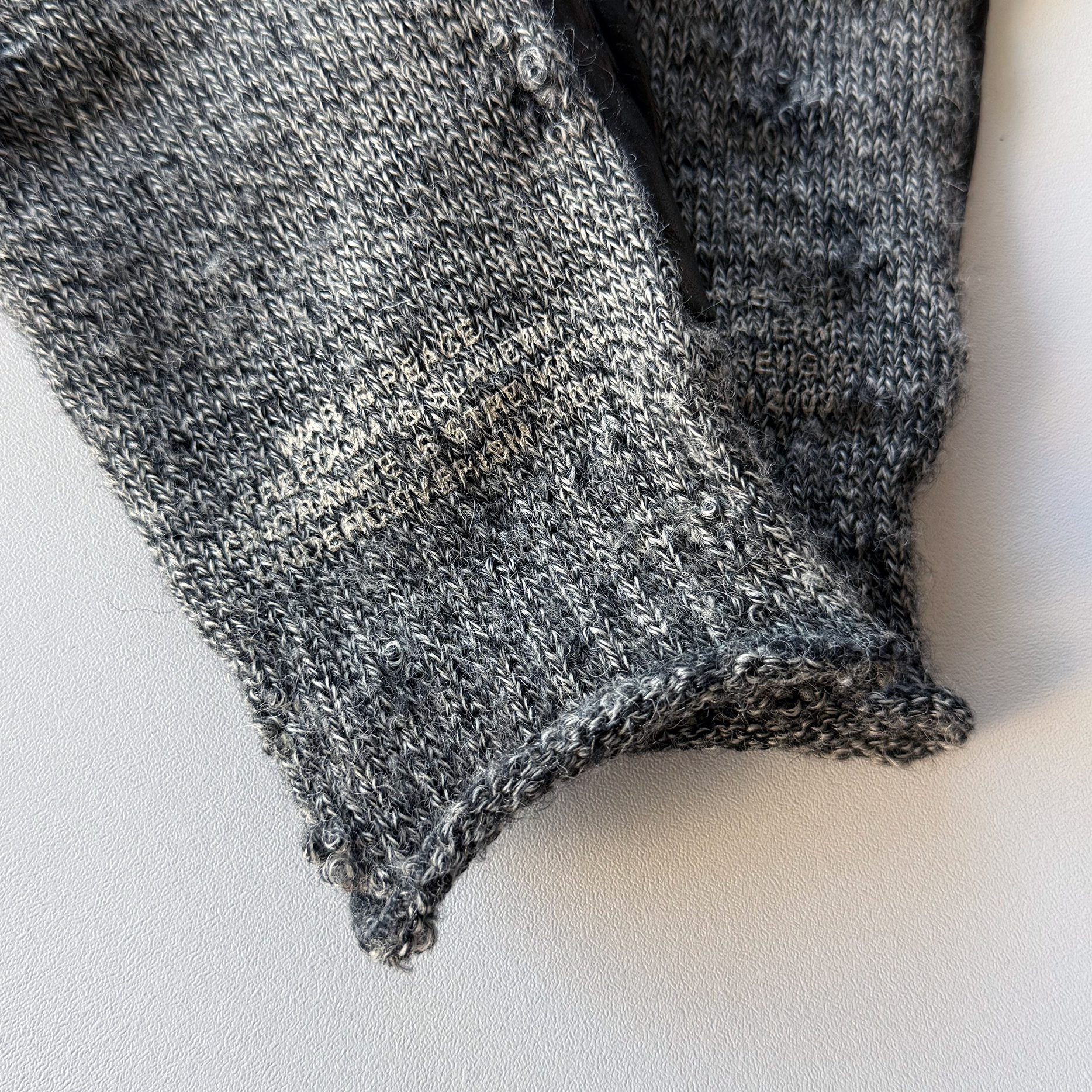 Undercover AW03 Paper Doll Hybrid "War Is Peace" Fingerless Gloves