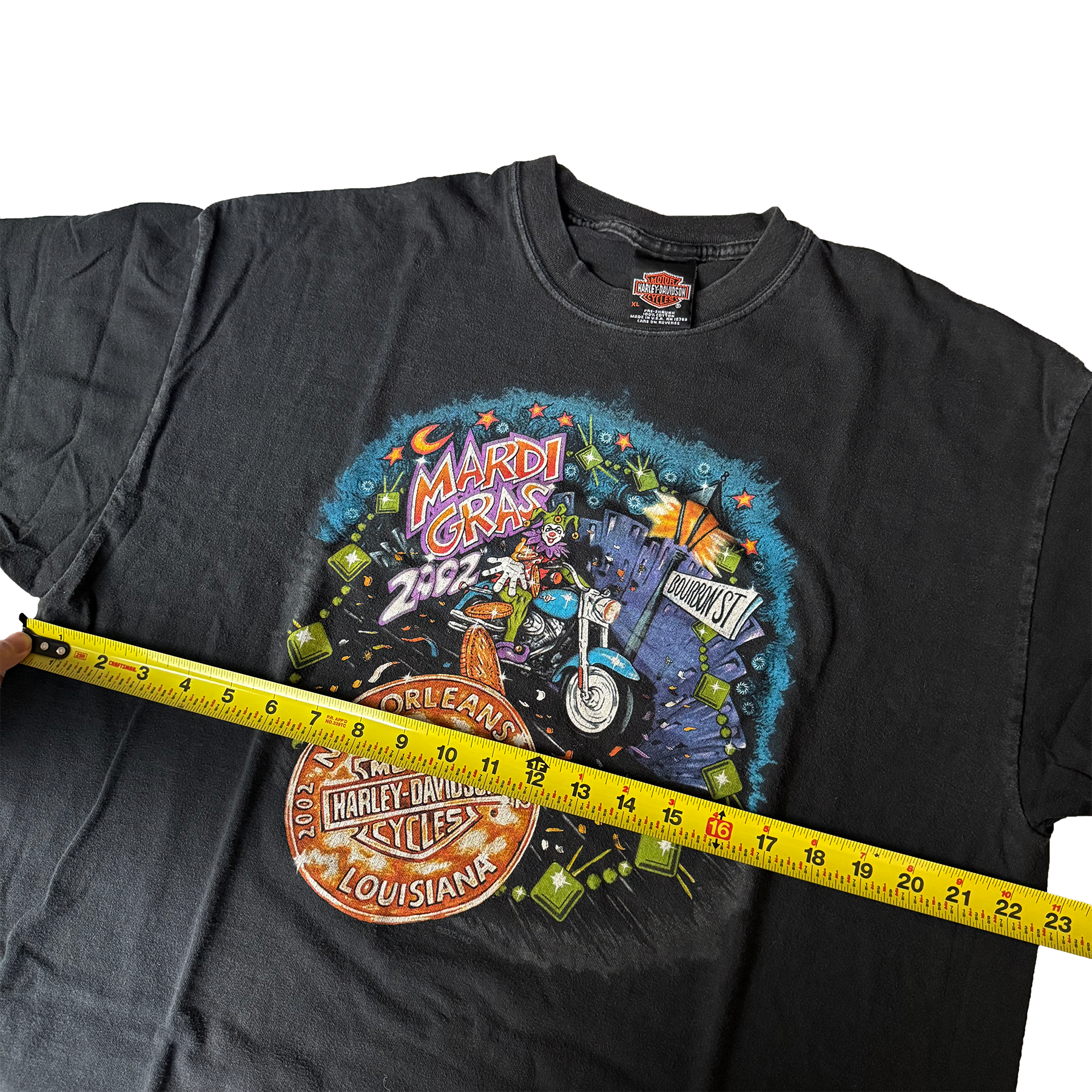 Vintage 2002 Harley Davidson New Orleans Louisiana Mardi Gras Tee