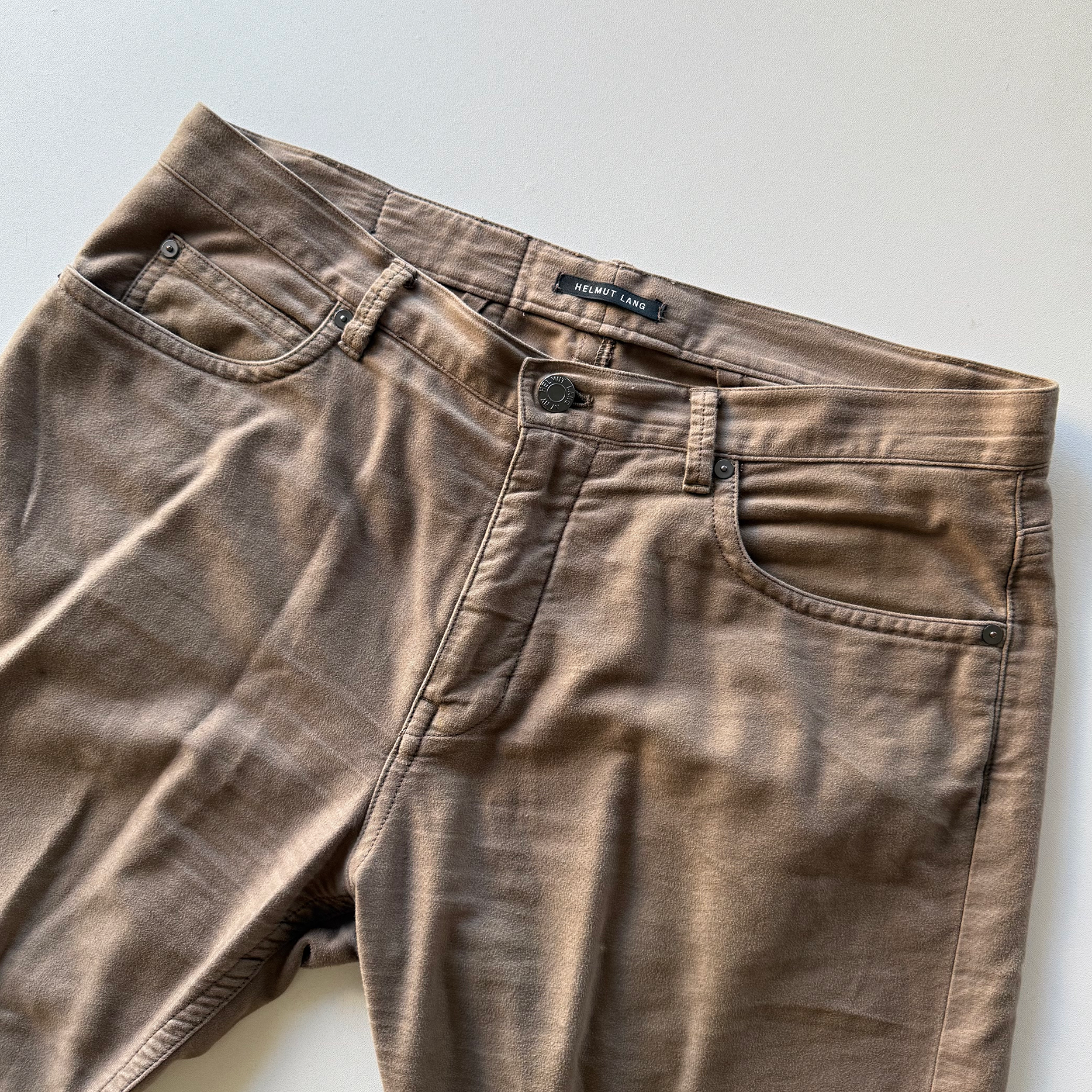 Helmut Lang Moleskin Cotton Pants