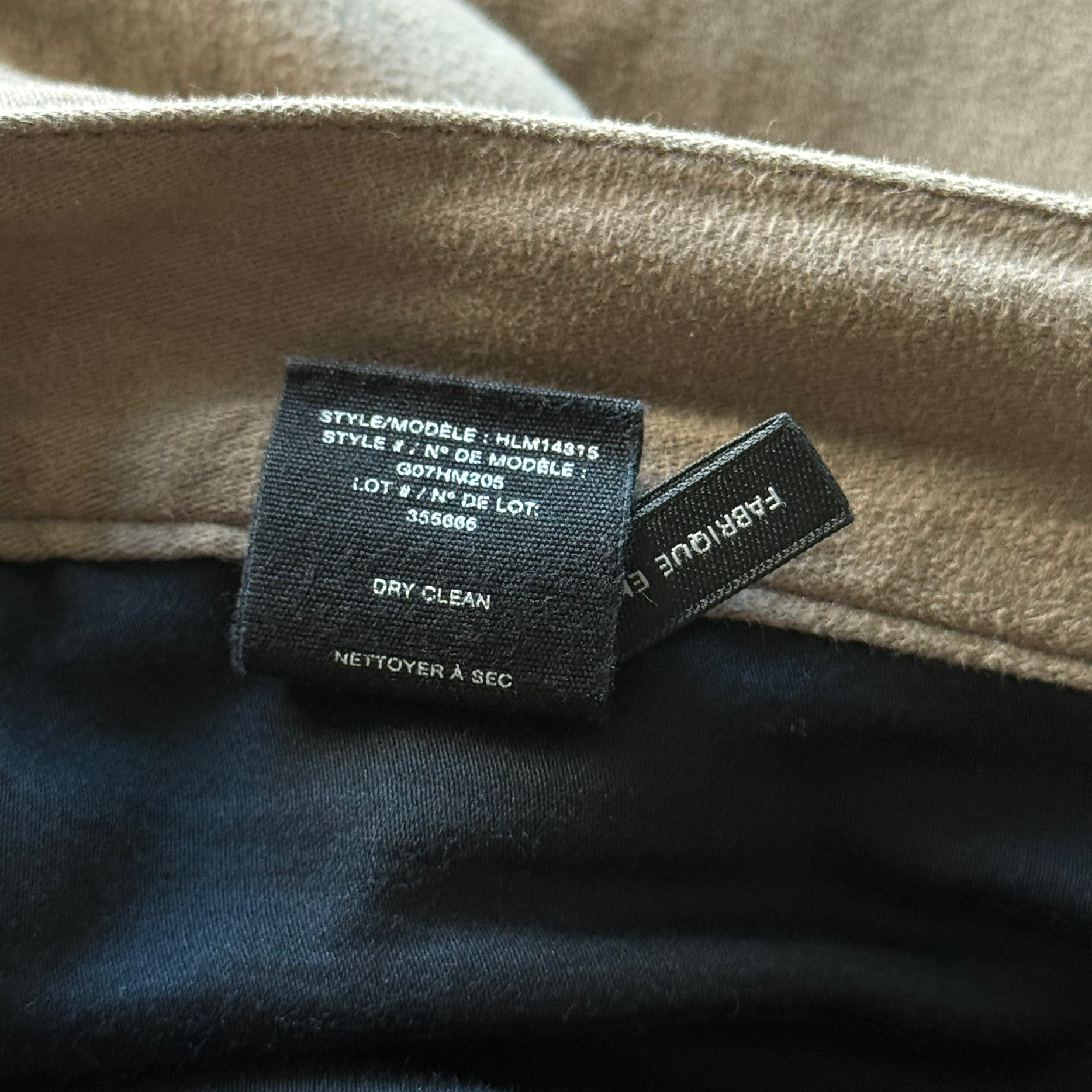 Helmut Lang Moleskin Cotton Pants