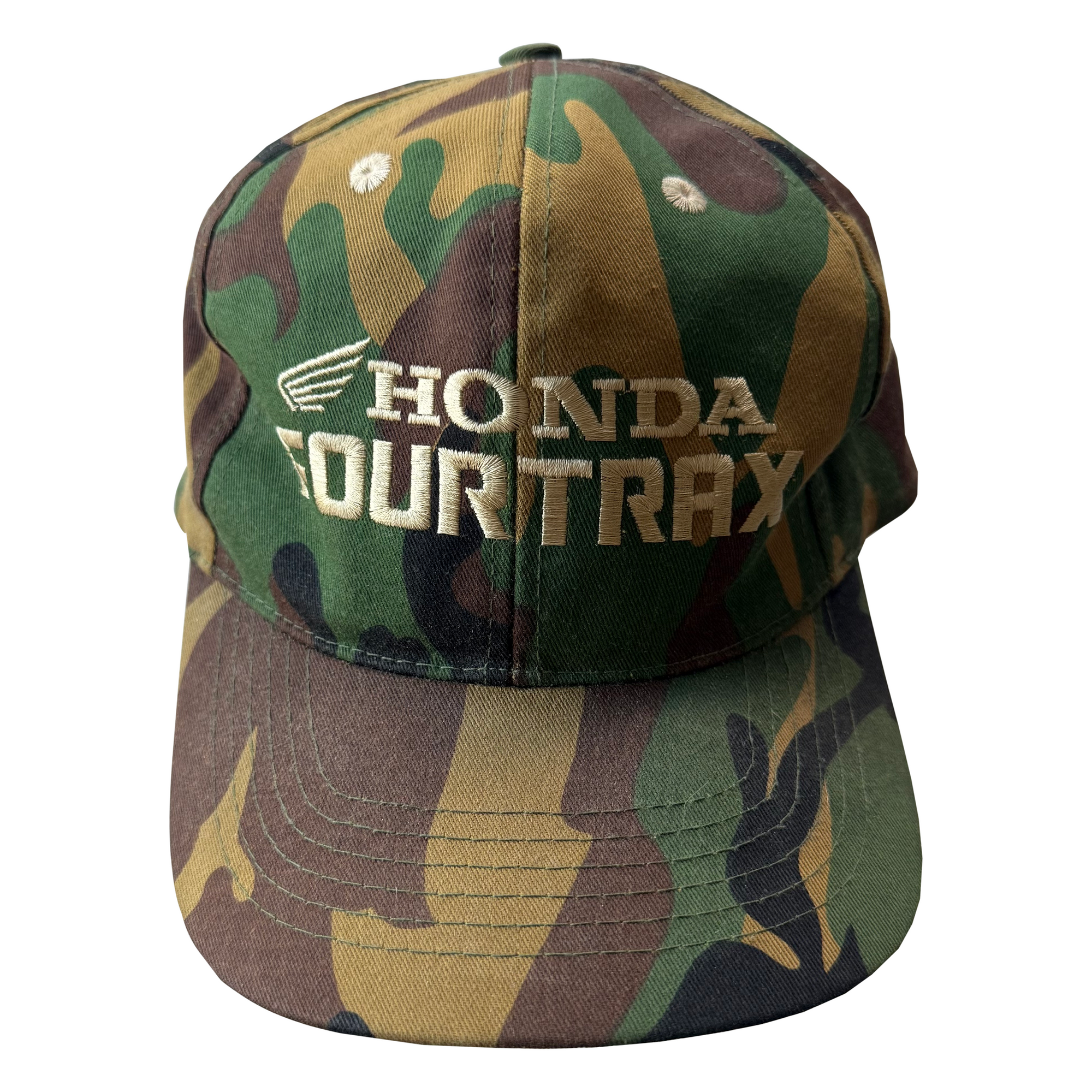 Vintage 2000s Y2K Honda FourTrax ATV Camo Hat