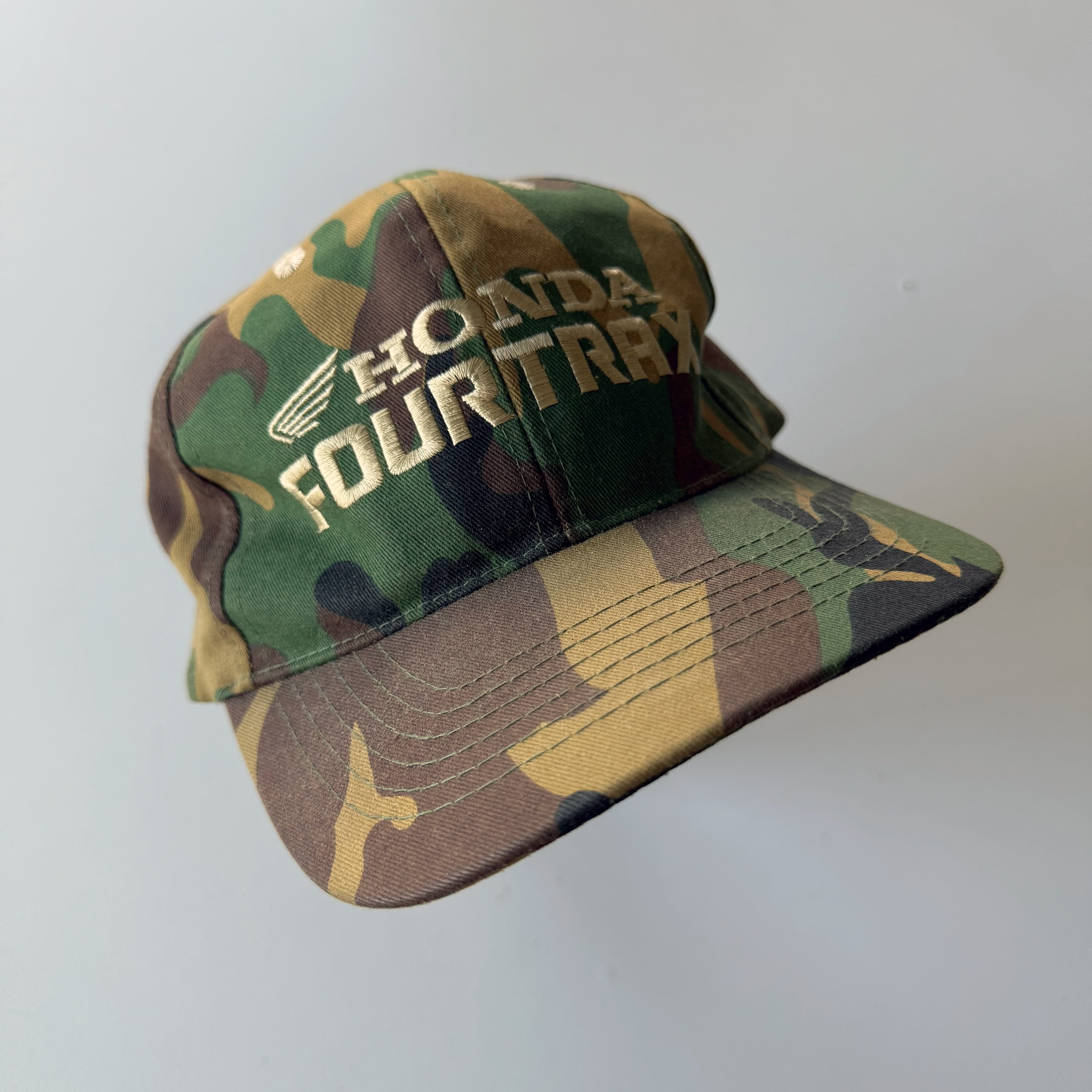 Vintage 2000s Y2K Honda FourTrax ATV Camo Hat