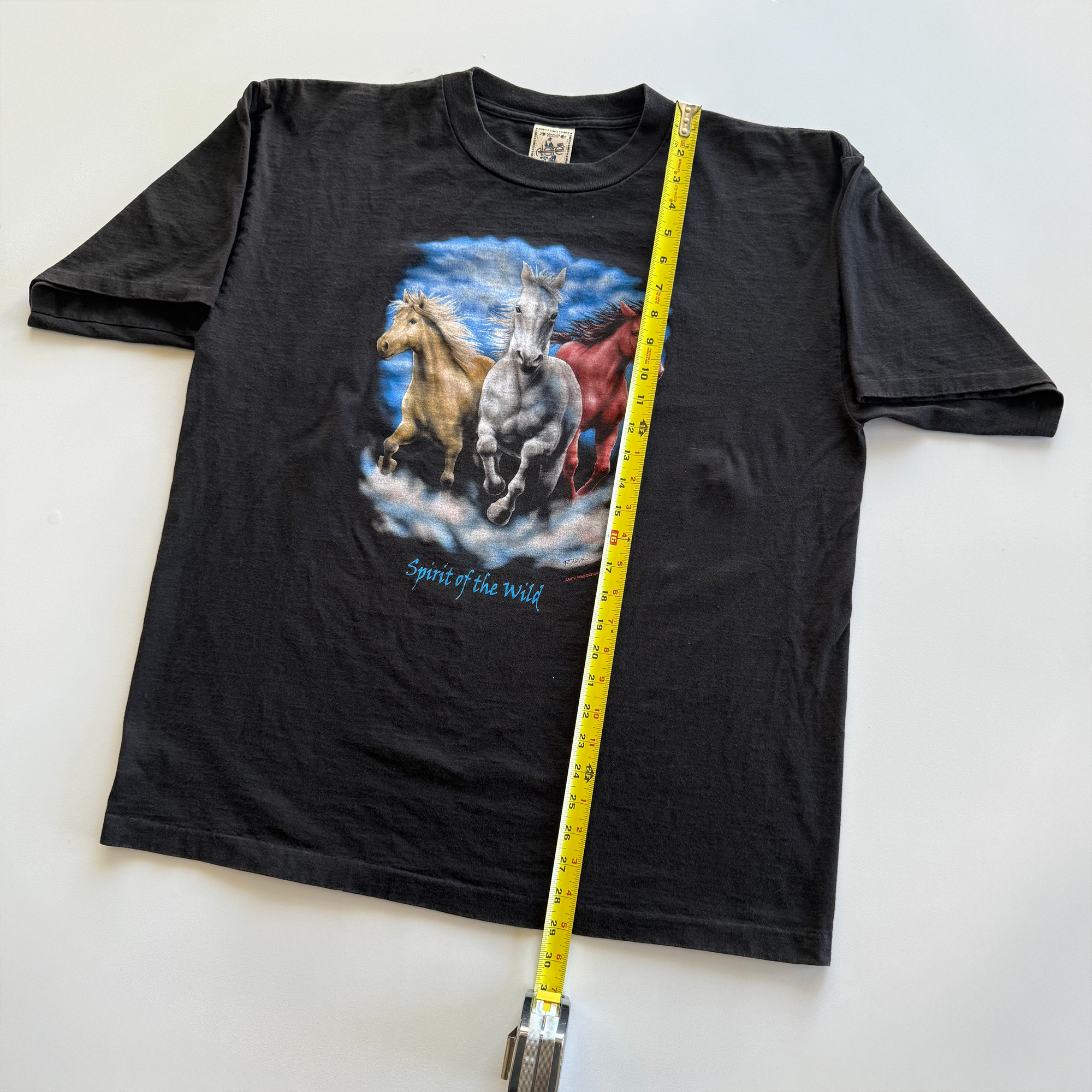 Vintage 2000 Spirit Of The Wild Horses Stallions Tee