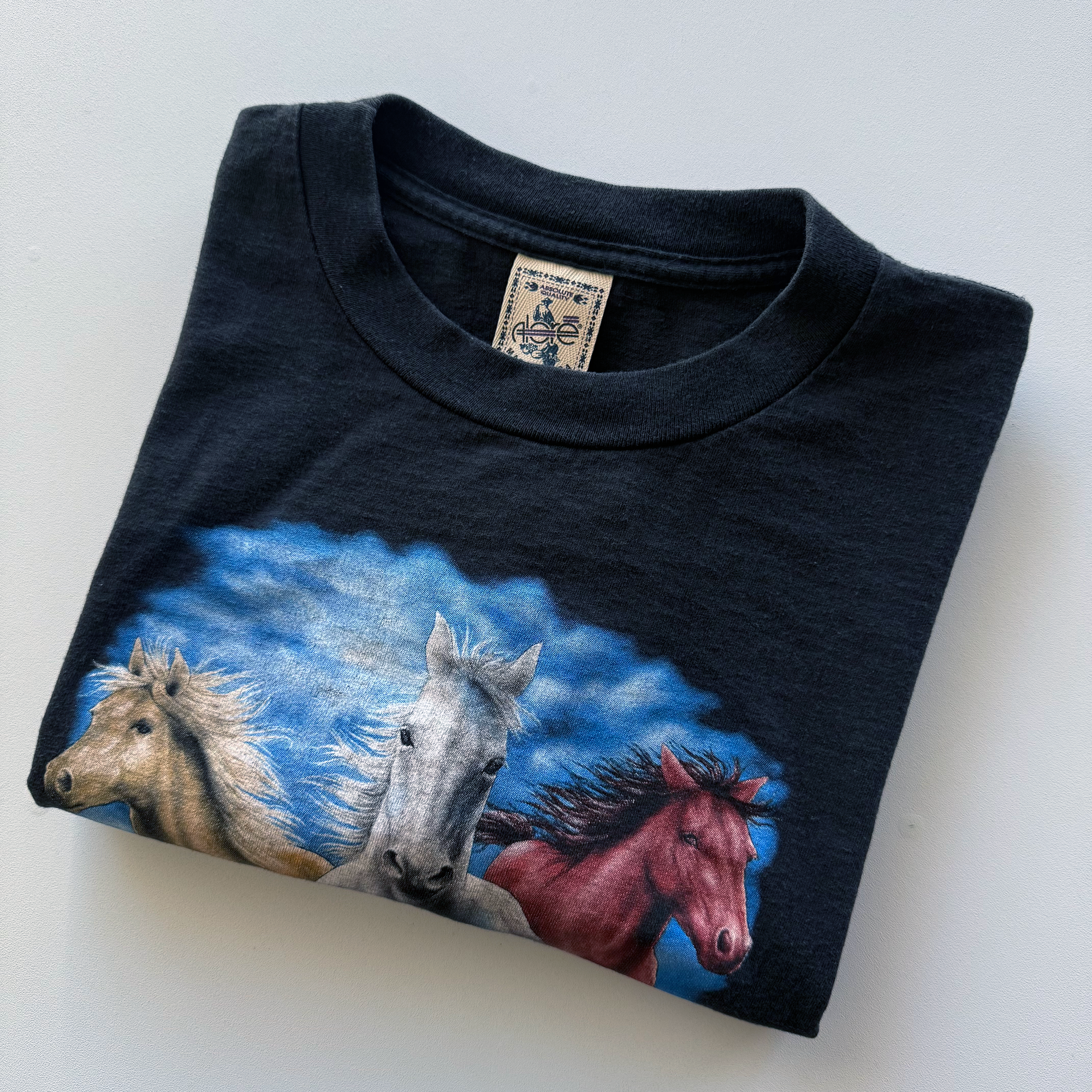 Vintage 2000 Spirit Of The Wild Horses Stallions Tee