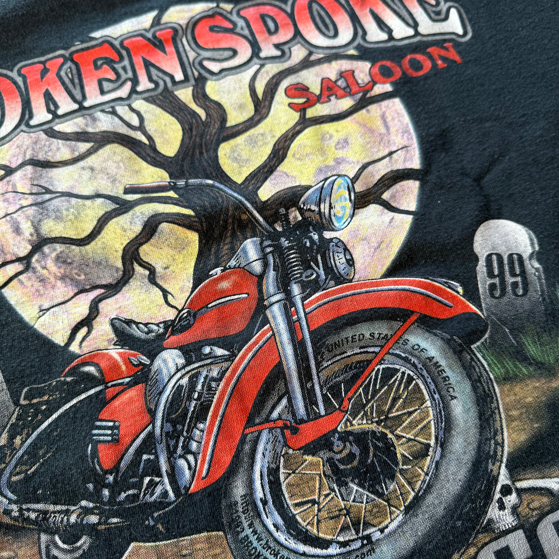 Vintage 1999 Biketoberfest Halloween Broken Spoke Saloon Tee
