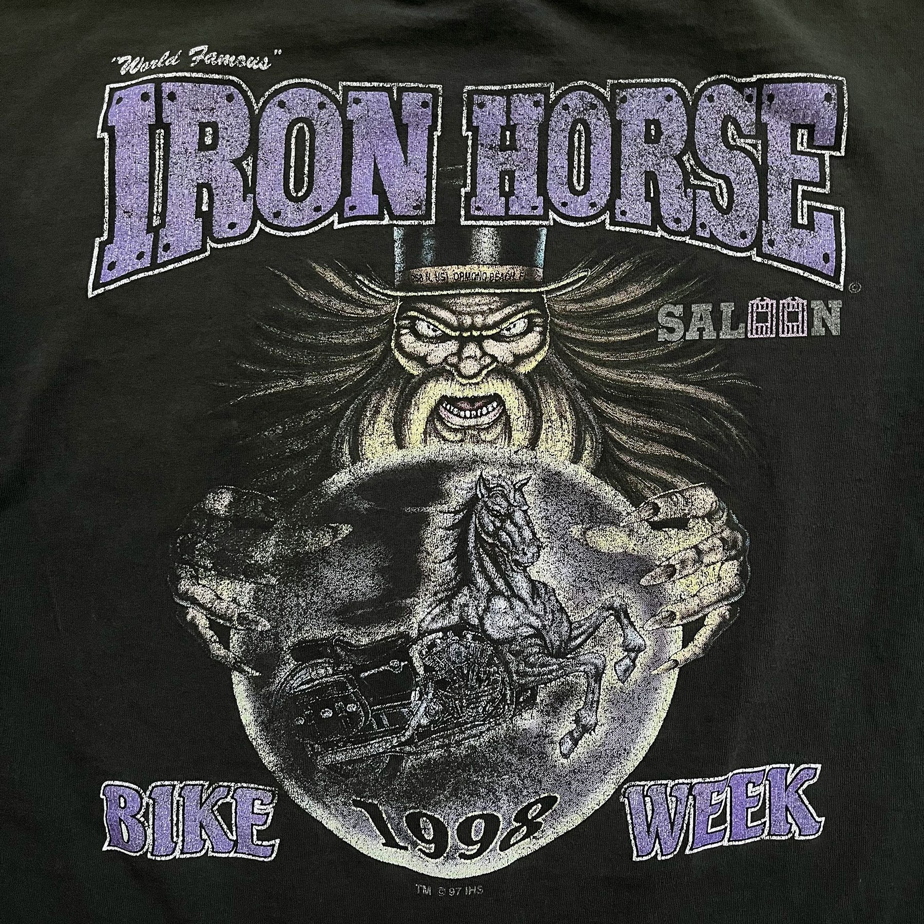 Vintage 1998 Iron Horse Bike Week Tee