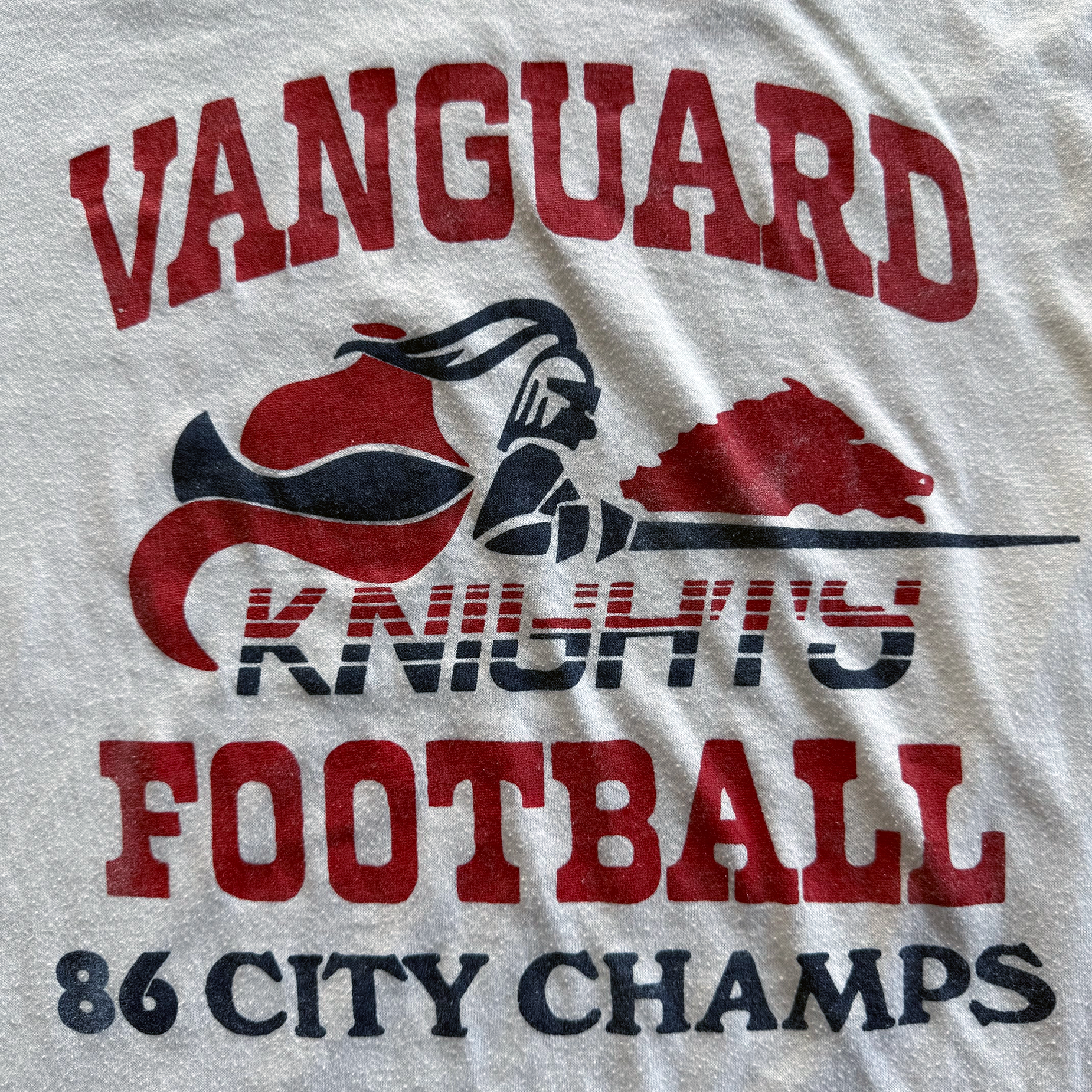 Vintage 1986 Vanguard Knights Football Tee (Display)