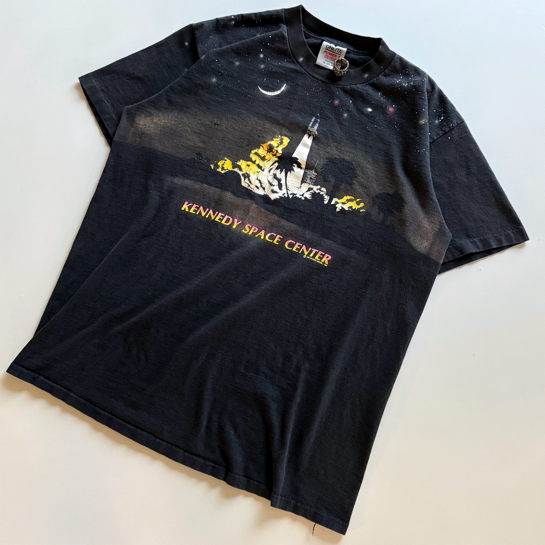 Vintage 1990 NASA Kennedy Space Center AOP Tee