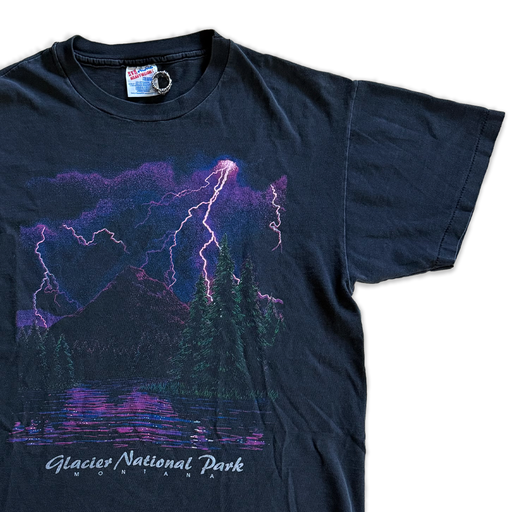Vintage 1993 Glacier National Park Lightning Nature Tee