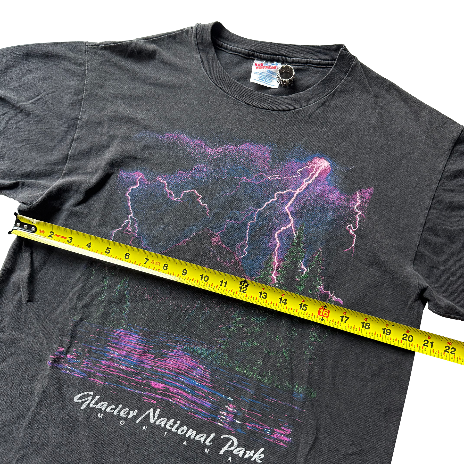 Vintage 1993 Glacier National Park Lightning Nature Tee