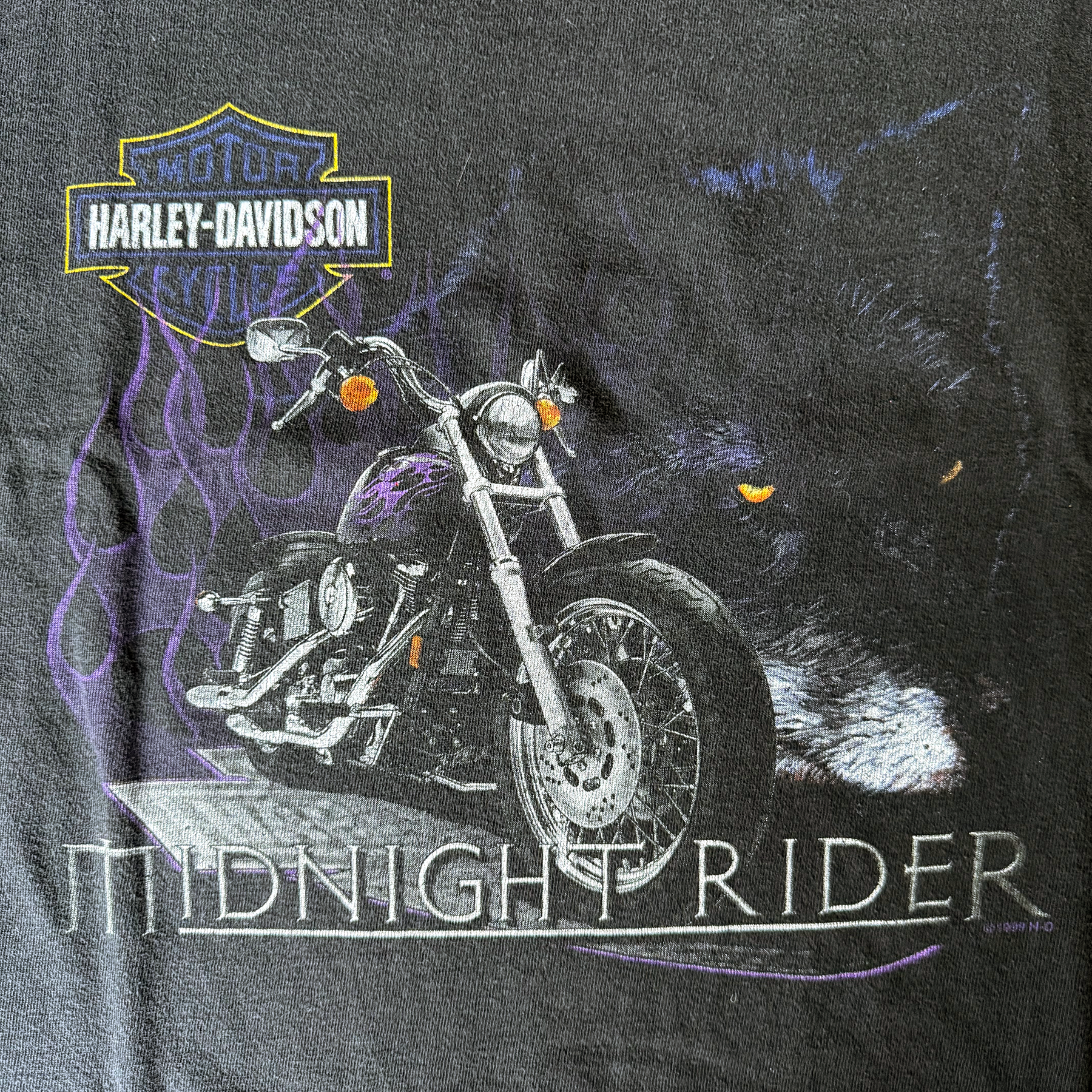 Vintage 1999 Harley Davidson "Midnight Rider" Tee