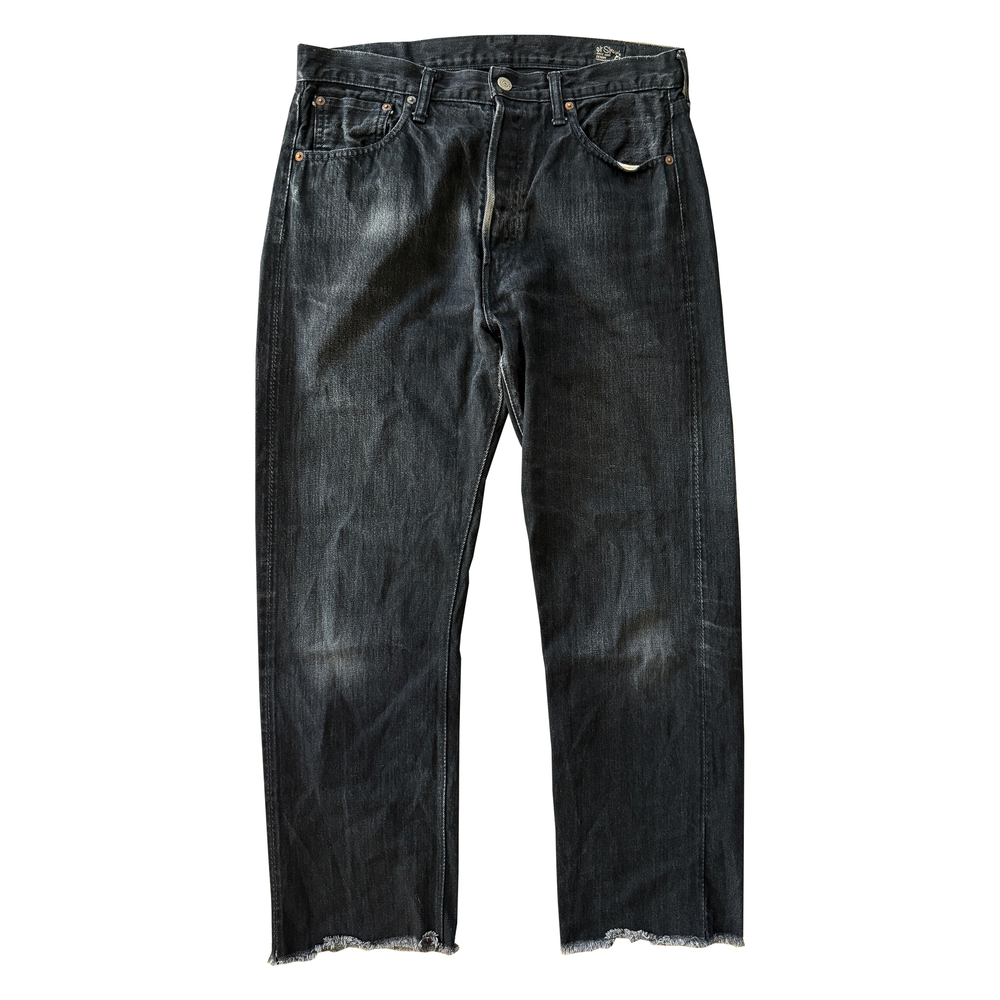 Orslow x Blue Owl 105 Black Stone Wash Selvedge Denim