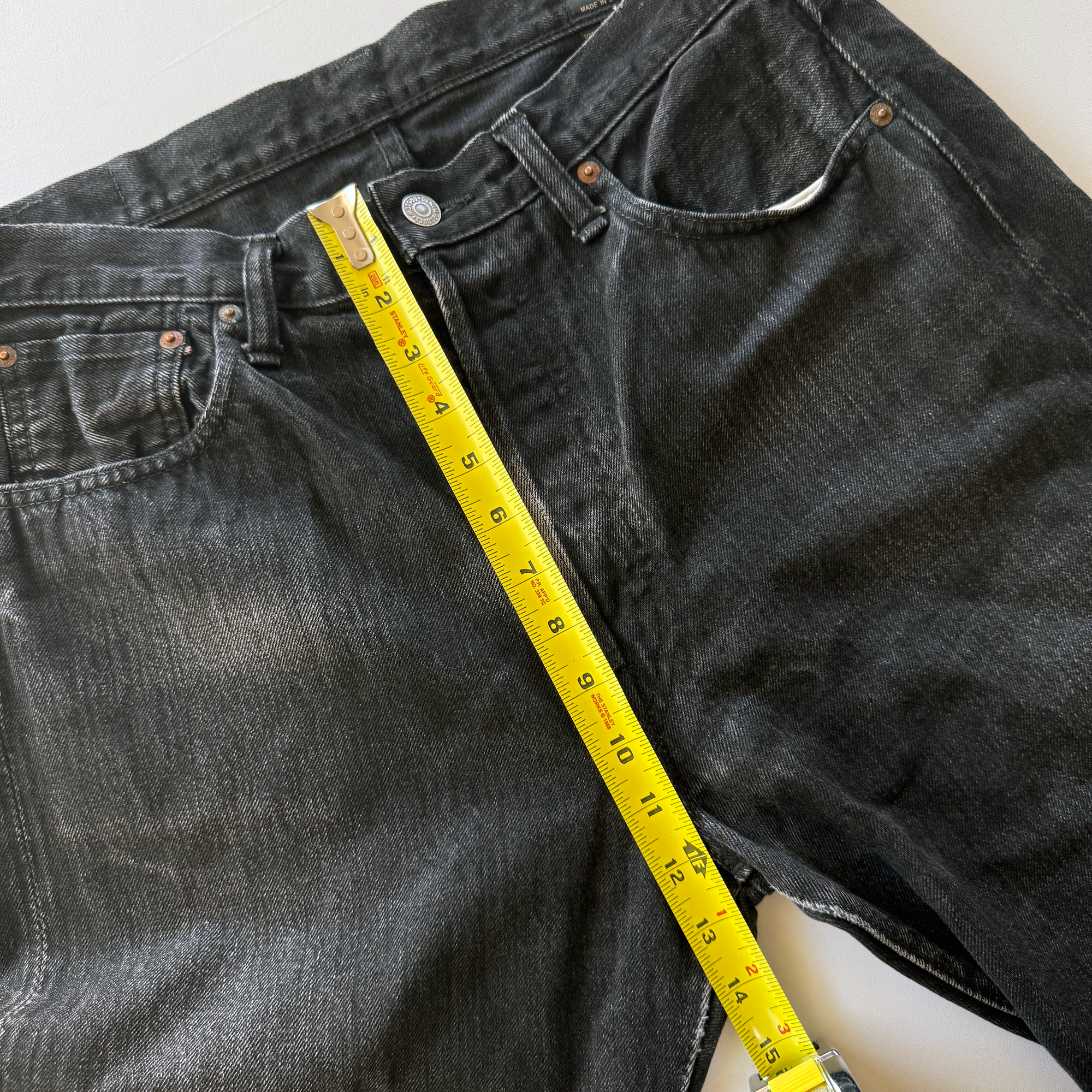 Orslow x Blue Owl 105 Black Stone Wash Selvedge Denim
