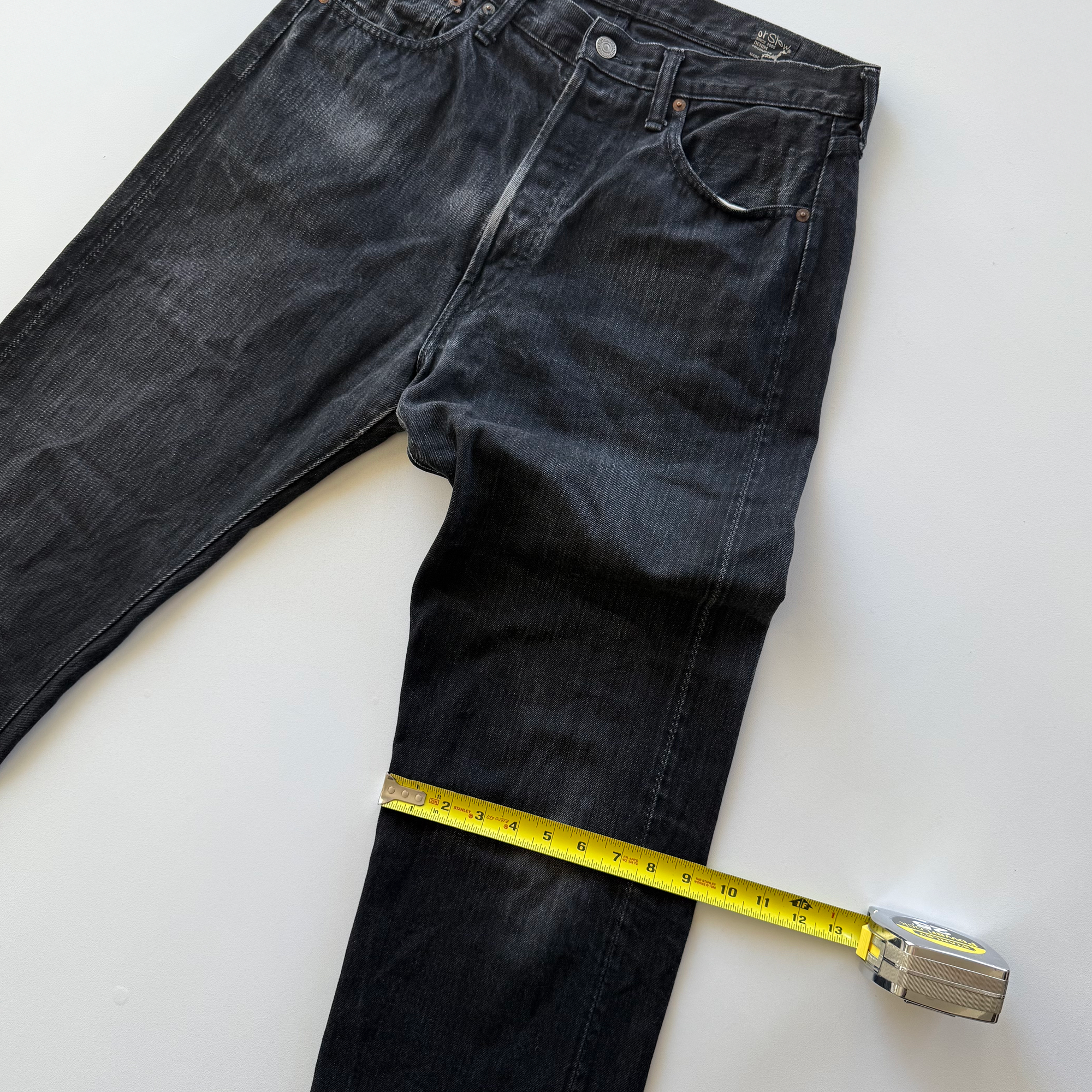 Orslow x Blue Owl 105 Black Stone Wash Selvedge Denim