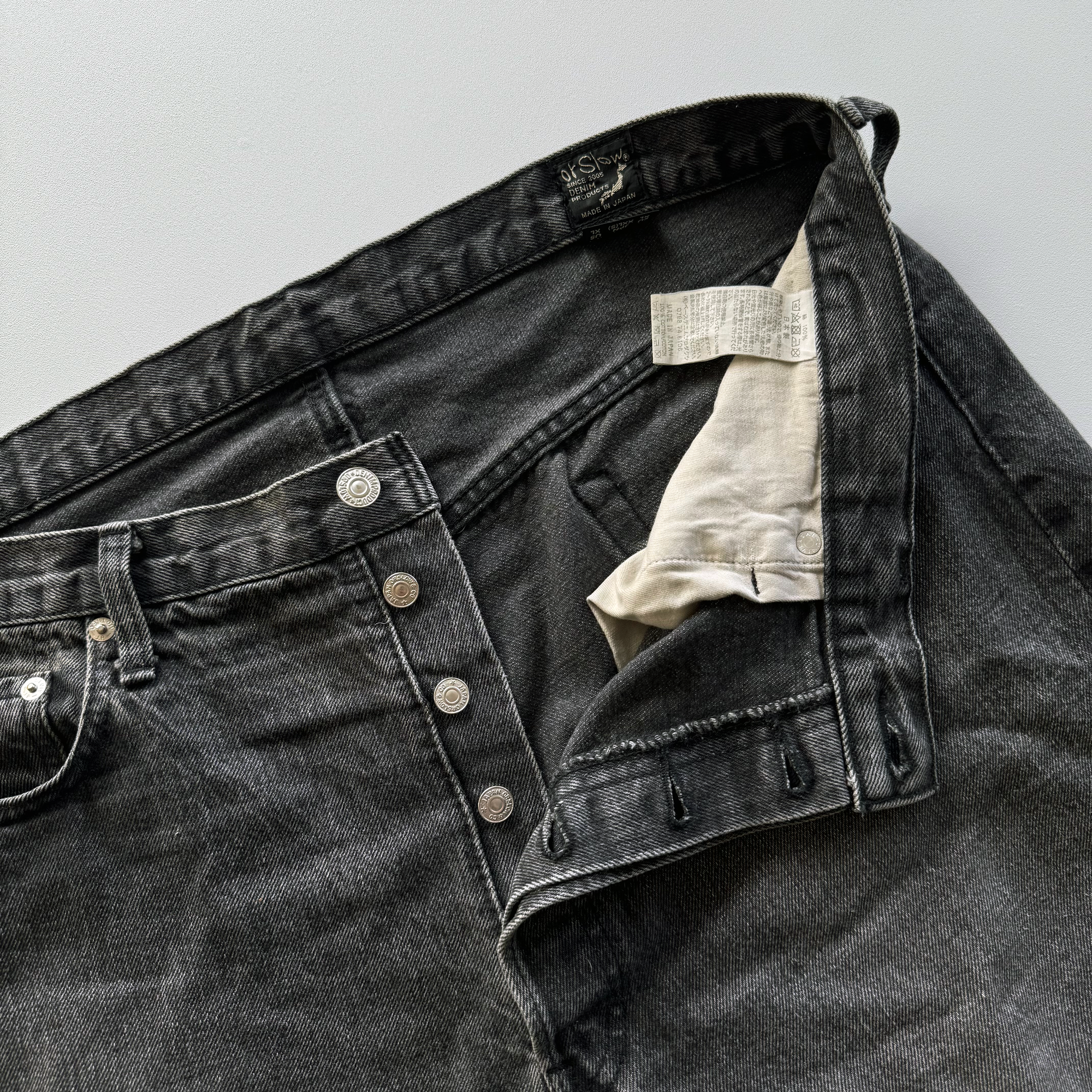 Orslow 105 Grey Denim Jeans