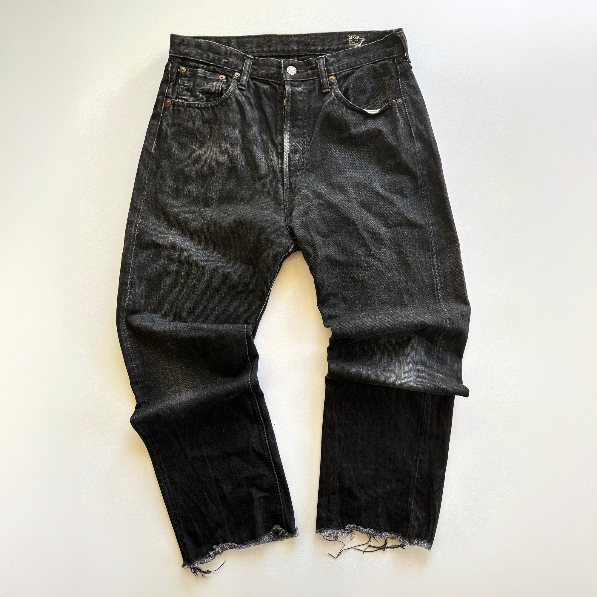 Orslow x Blue Owl 105 Black Stone Wash Selvedge Denim