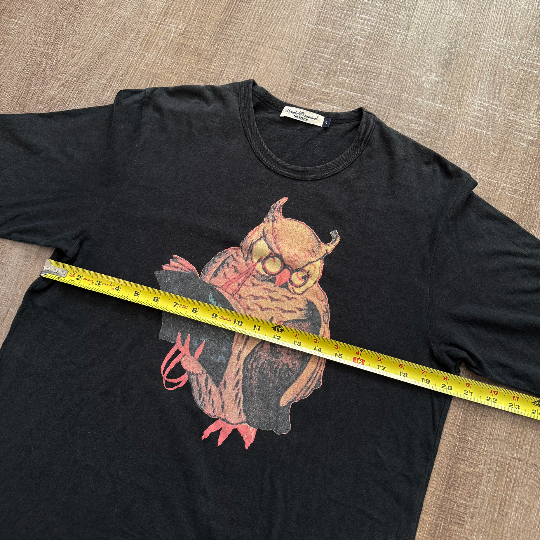 Undercover 2000s Das Kapital Karl Marx Owl Tee