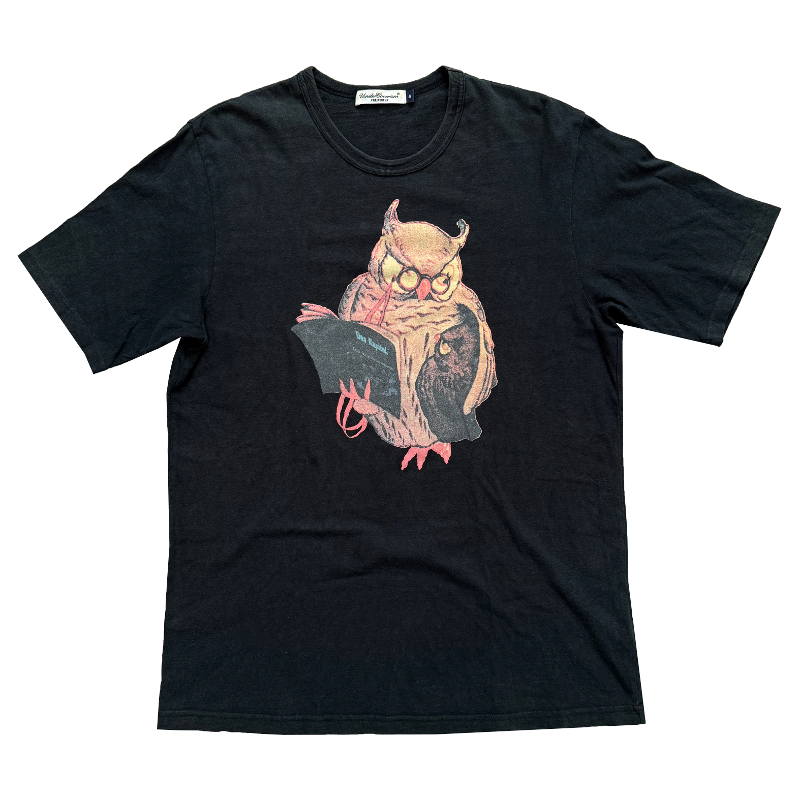 Undercover 2000s Das Kapital Karl Marx Owl Tee
