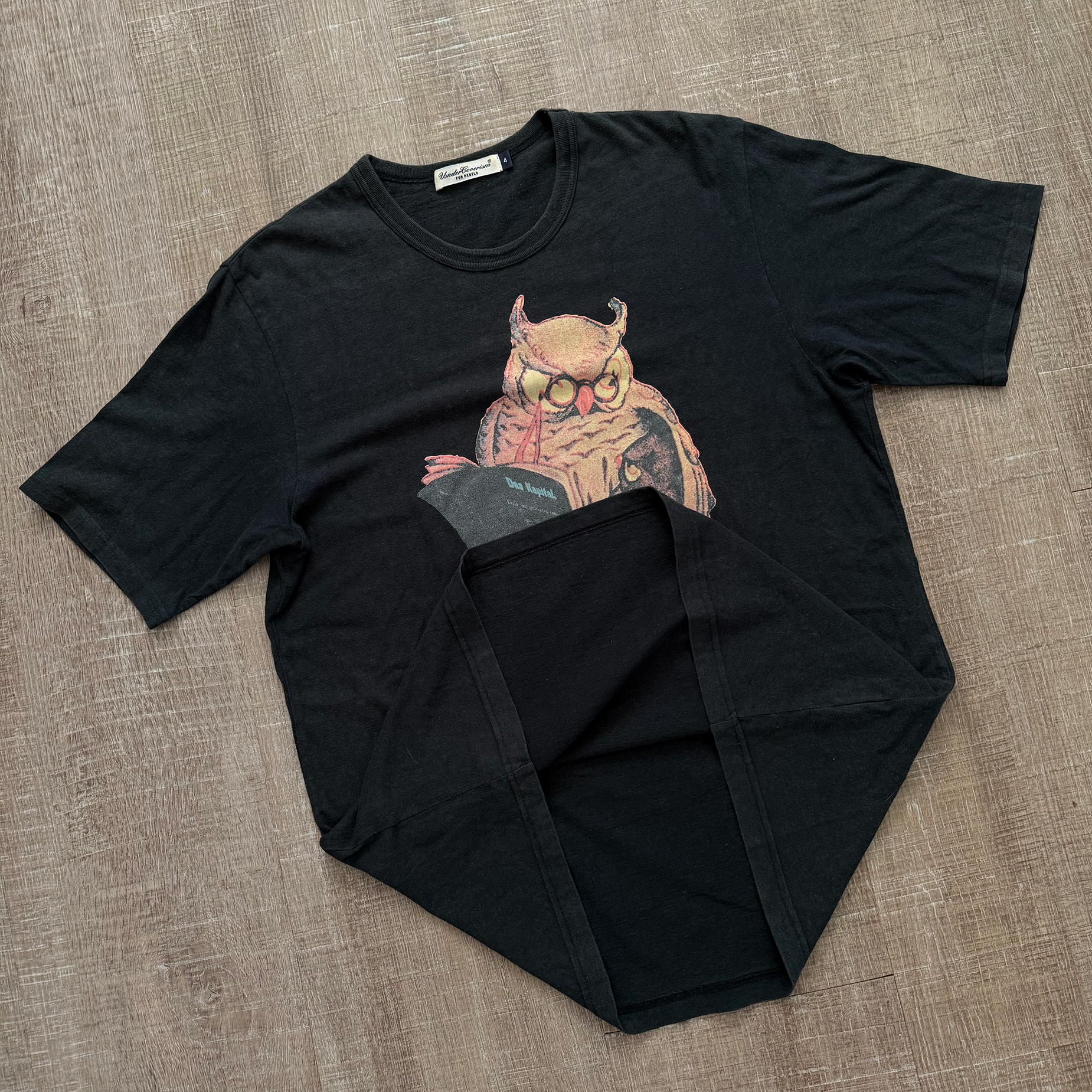 Undercover 2000s Das Kapital Karl Marx Owl Tee