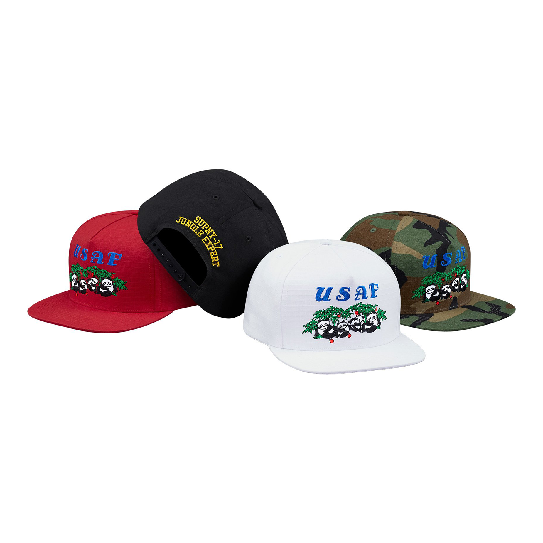 Supreme SS17 USAF Pandas 5-Panel Hat