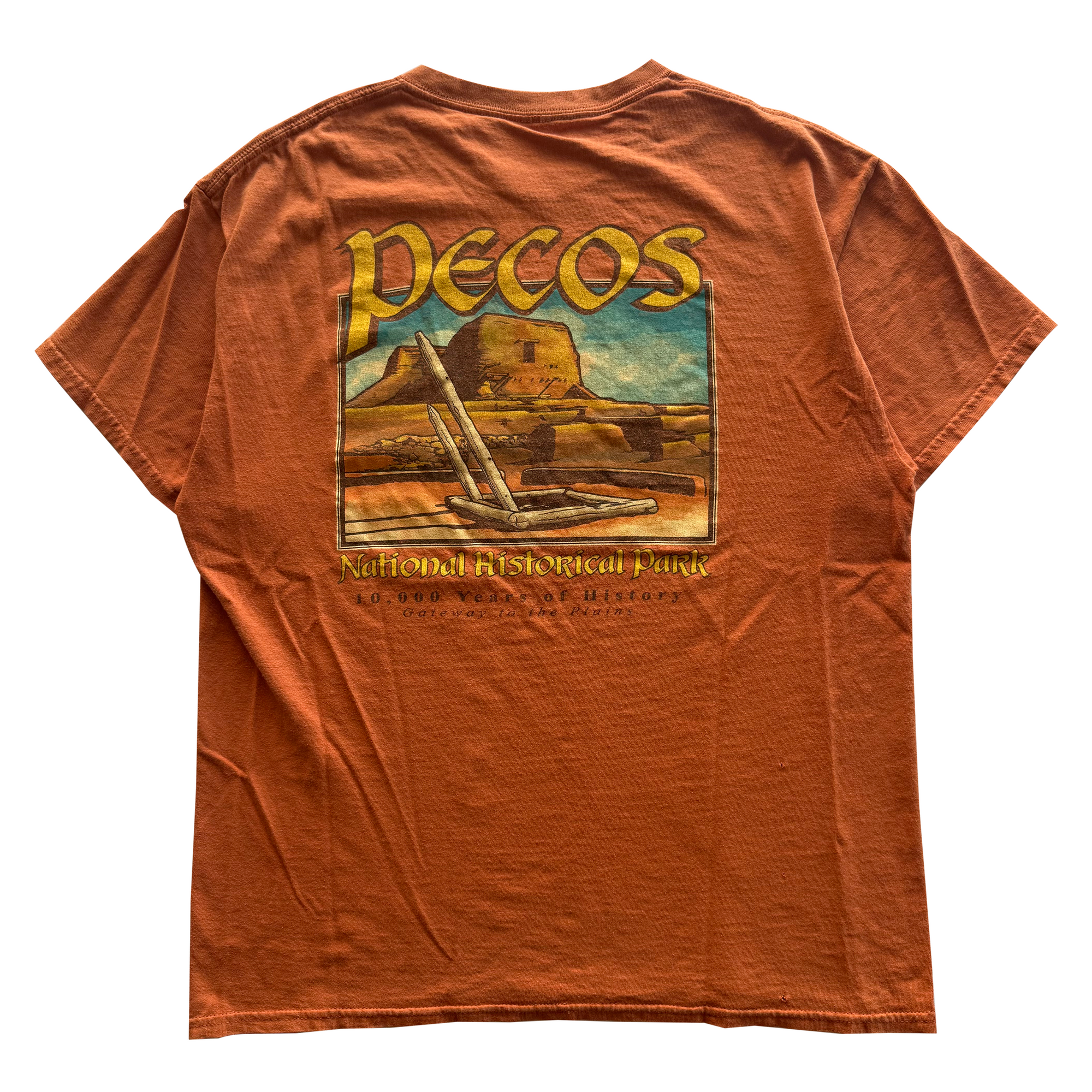 Vintage 2000s Y2K Pecos National Historical Park New Mexico Tee