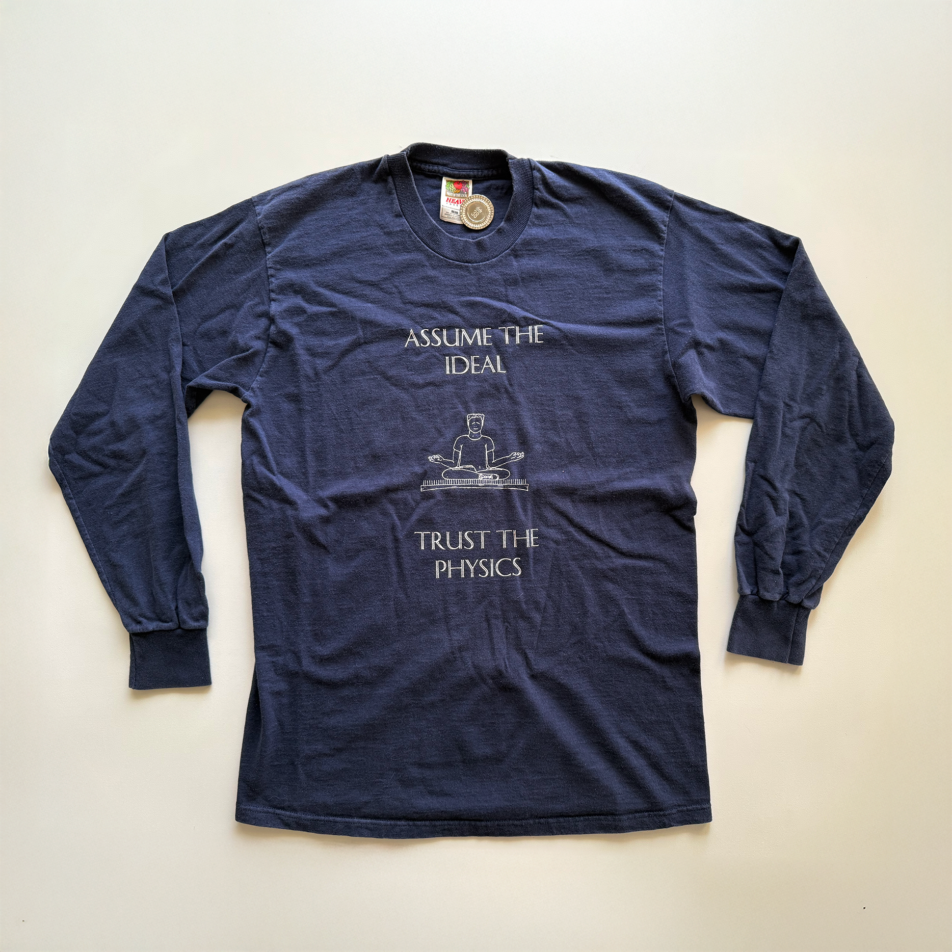 Vintage 1999 Trust The Physics Meditation L/S Tee