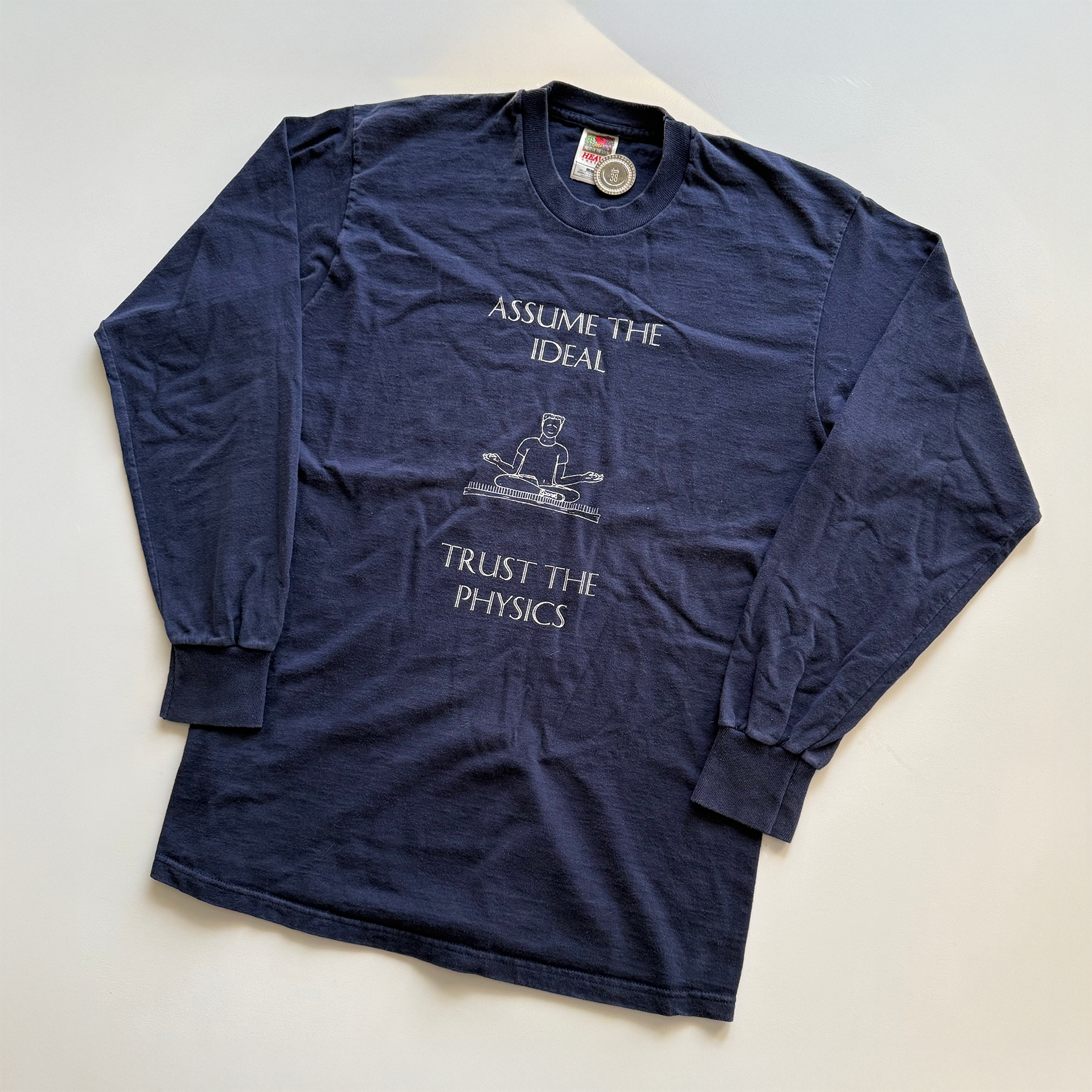 Vintage 1999 Trust The Physics Meditation L/S Tee