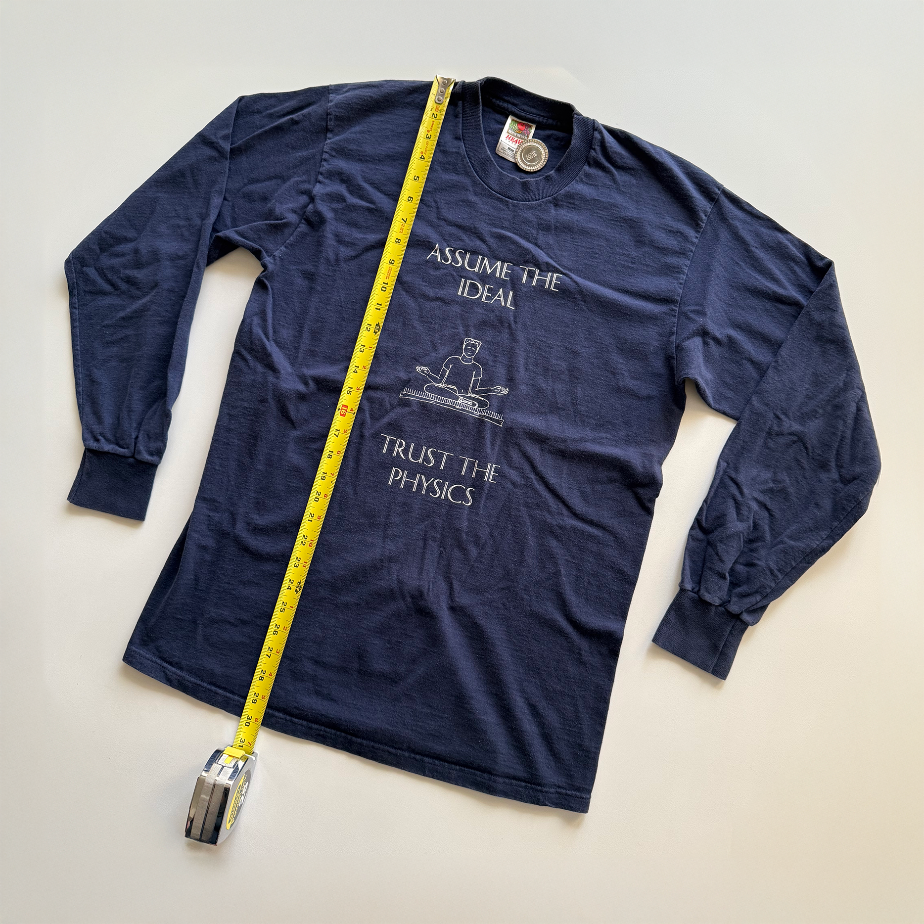Vintage 1999 Trust The Physics Meditation L/S Tee