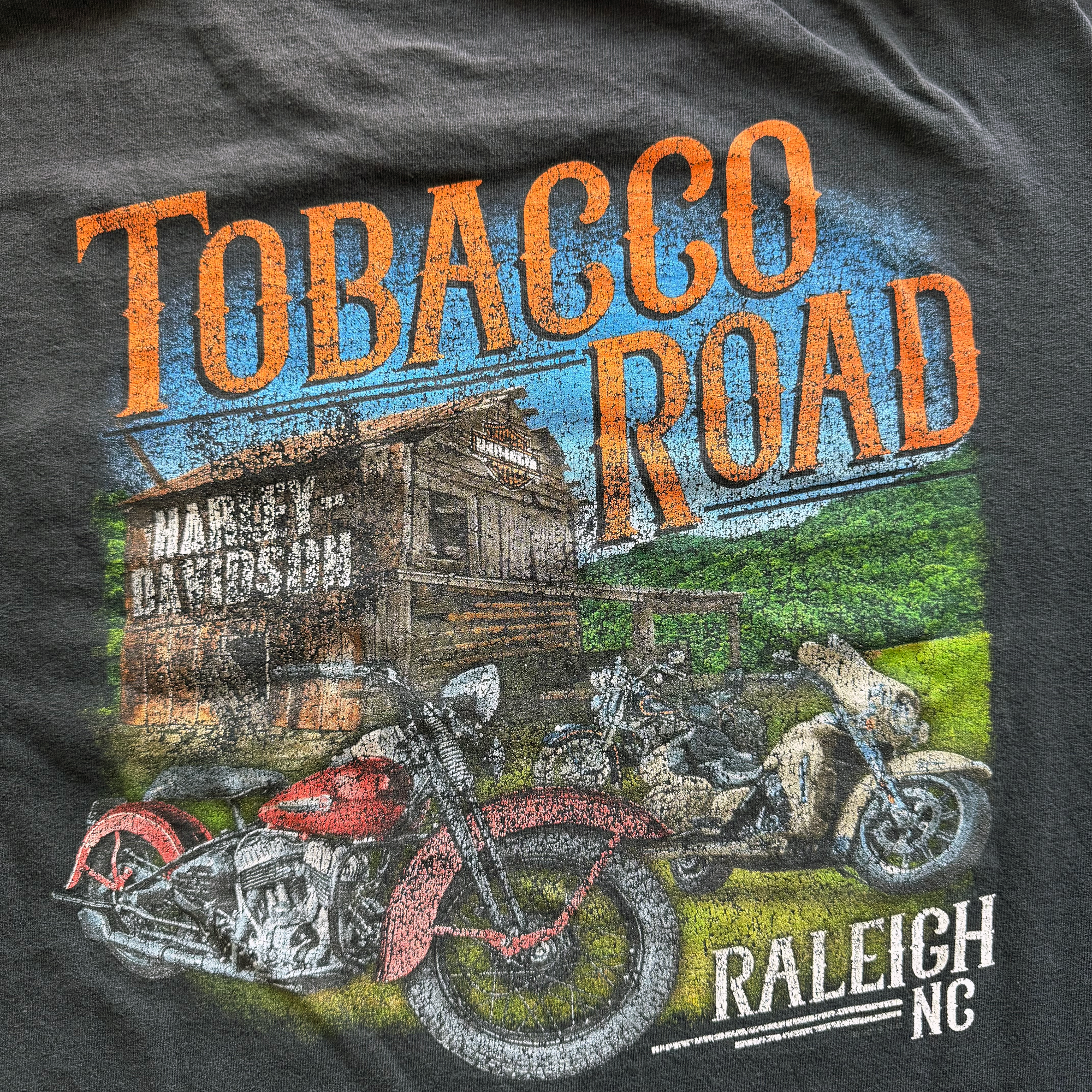Vintage 2000s Harley Davidson Tobacco Road Raleigh NC Tee