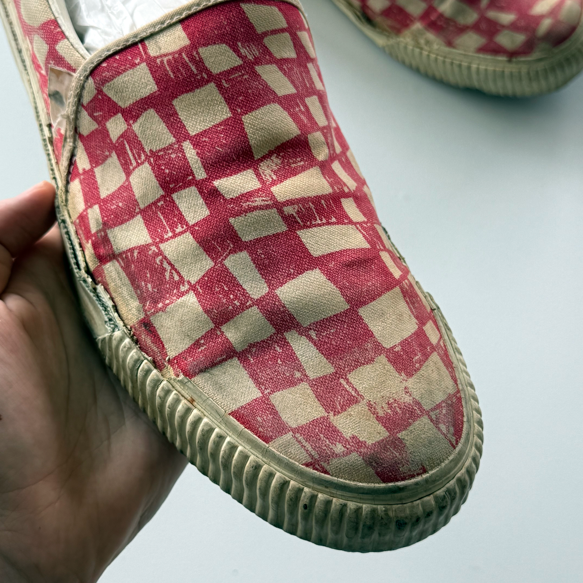 Undercover AW03 Paper Doll Red Checkerboard Vans
