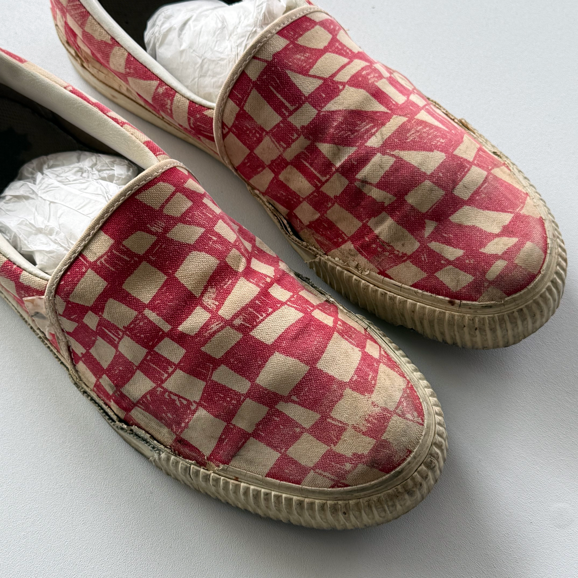Undercover AW03 Paper Doll Red Checkerboard Vans