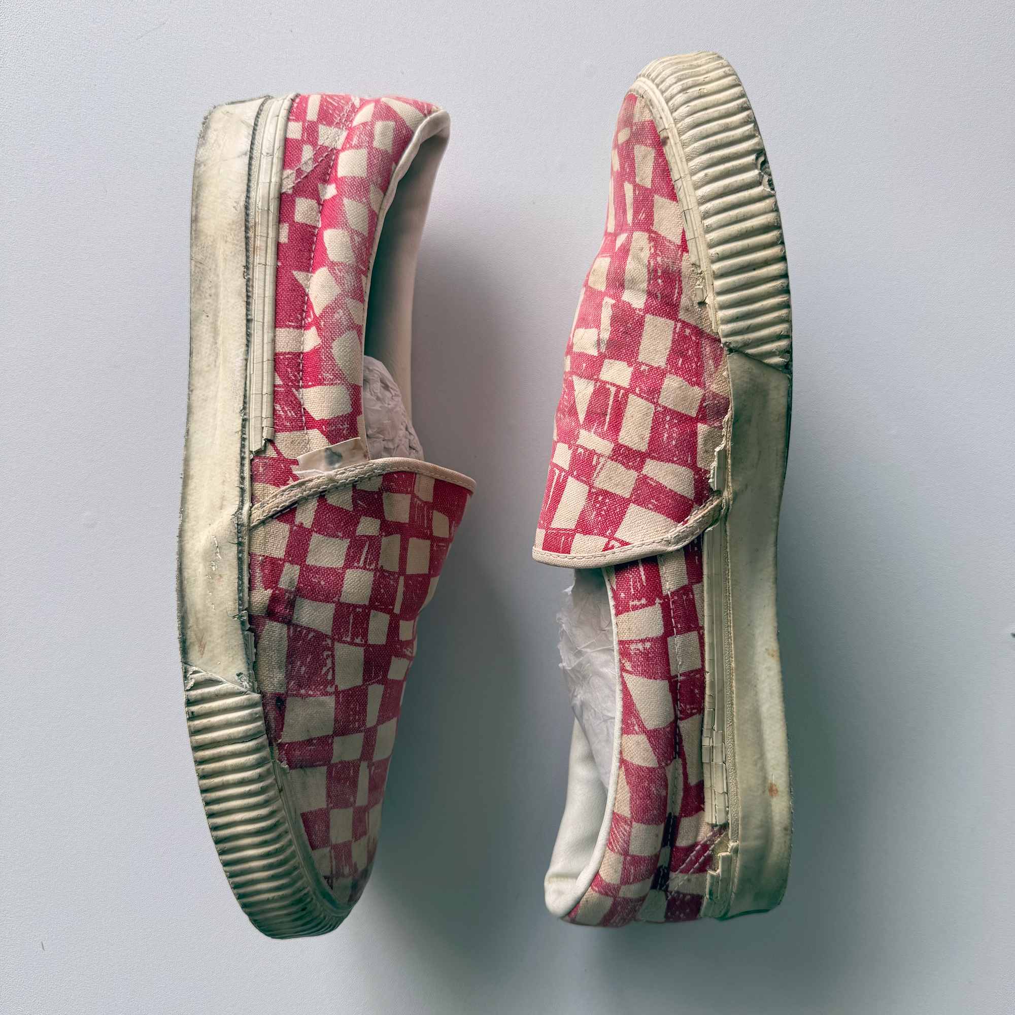 Undercover AW03 Paper Doll Red Checkerboard Vans