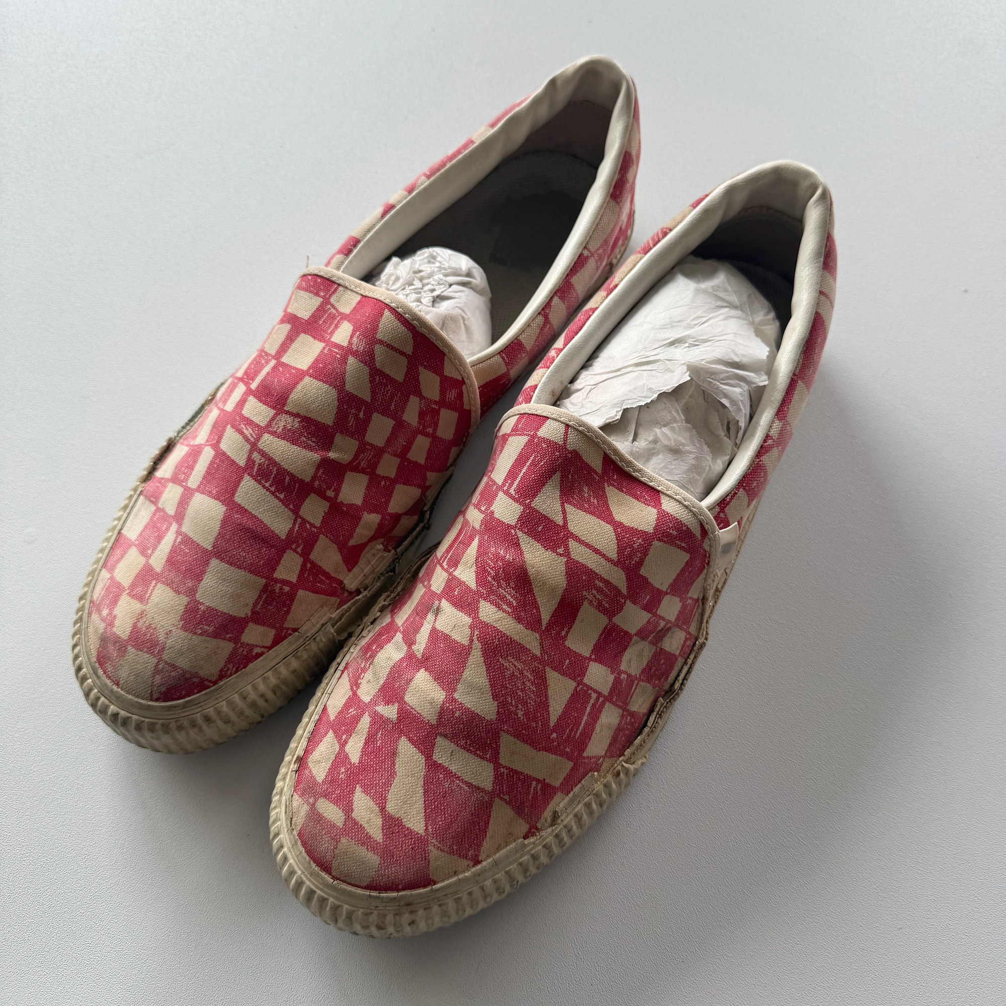 Undercover AW03 Paper Doll Red Checkerboard Vans