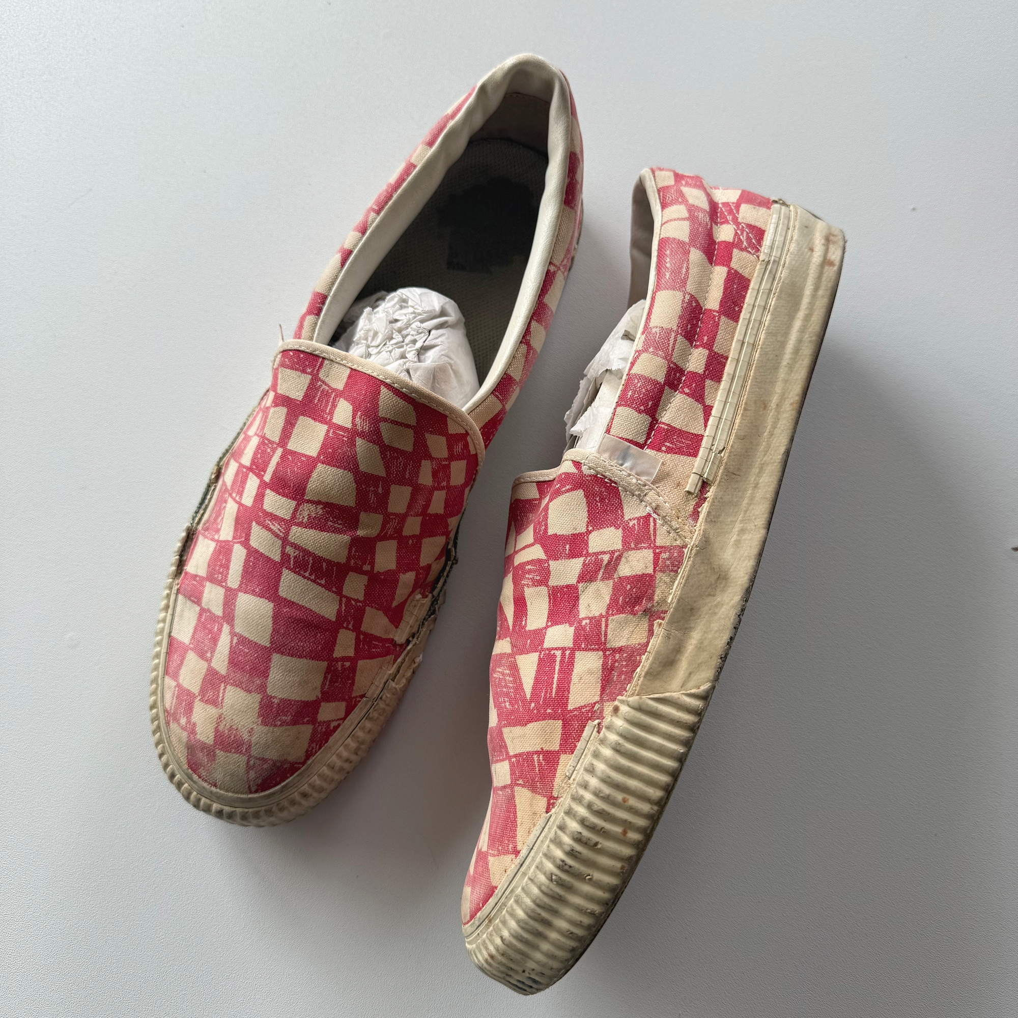 Undercover AW03 Paper Doll Red Checkerboard Vans