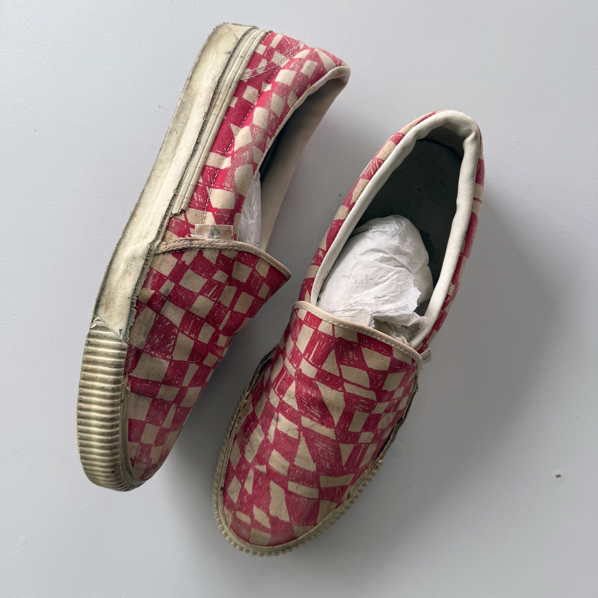 Undercover AW03 Paper Doll Red Checkerboard Vans